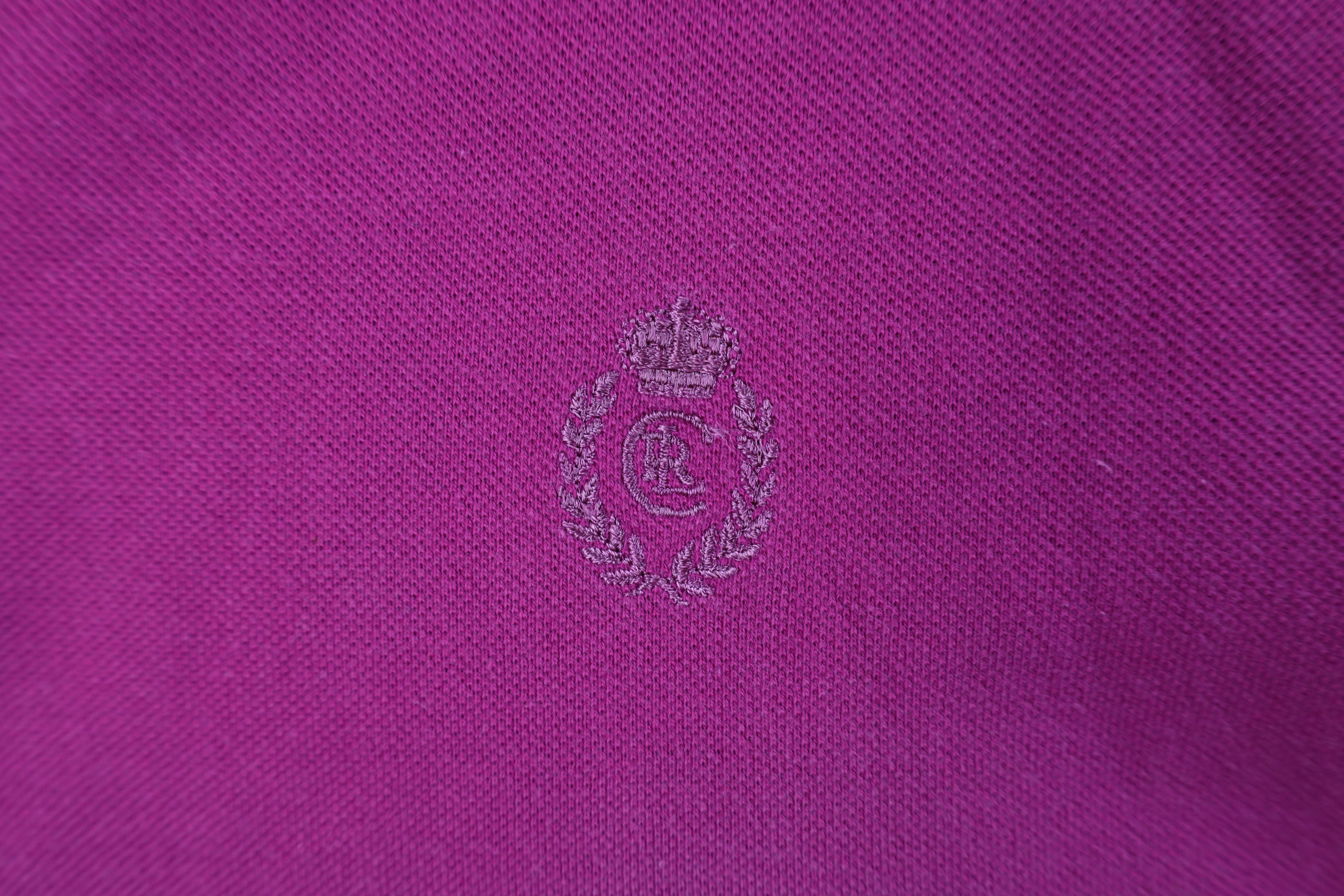 Ralph Lauren × Vintage Vintage 90s Chaps Ralph Lauren Crest Polo Shirt Pink USA Size US XL / EU 56 / 4 - 4 Thumbnail