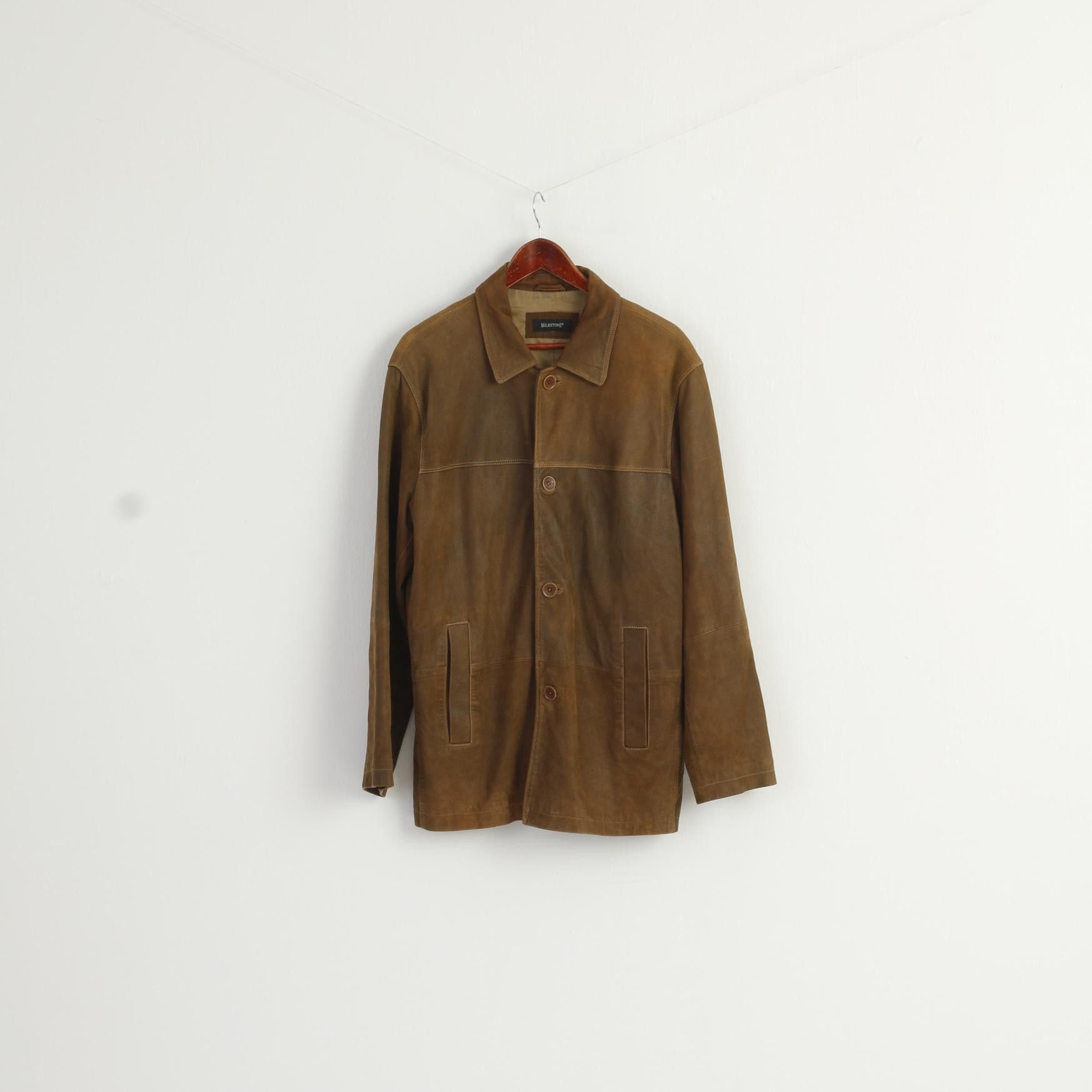 Milestone Milestone Men 50 M Jacket Brown Goat Leather 9698 Size US M / EU 48-50 / 2 - 2 Thumbnail