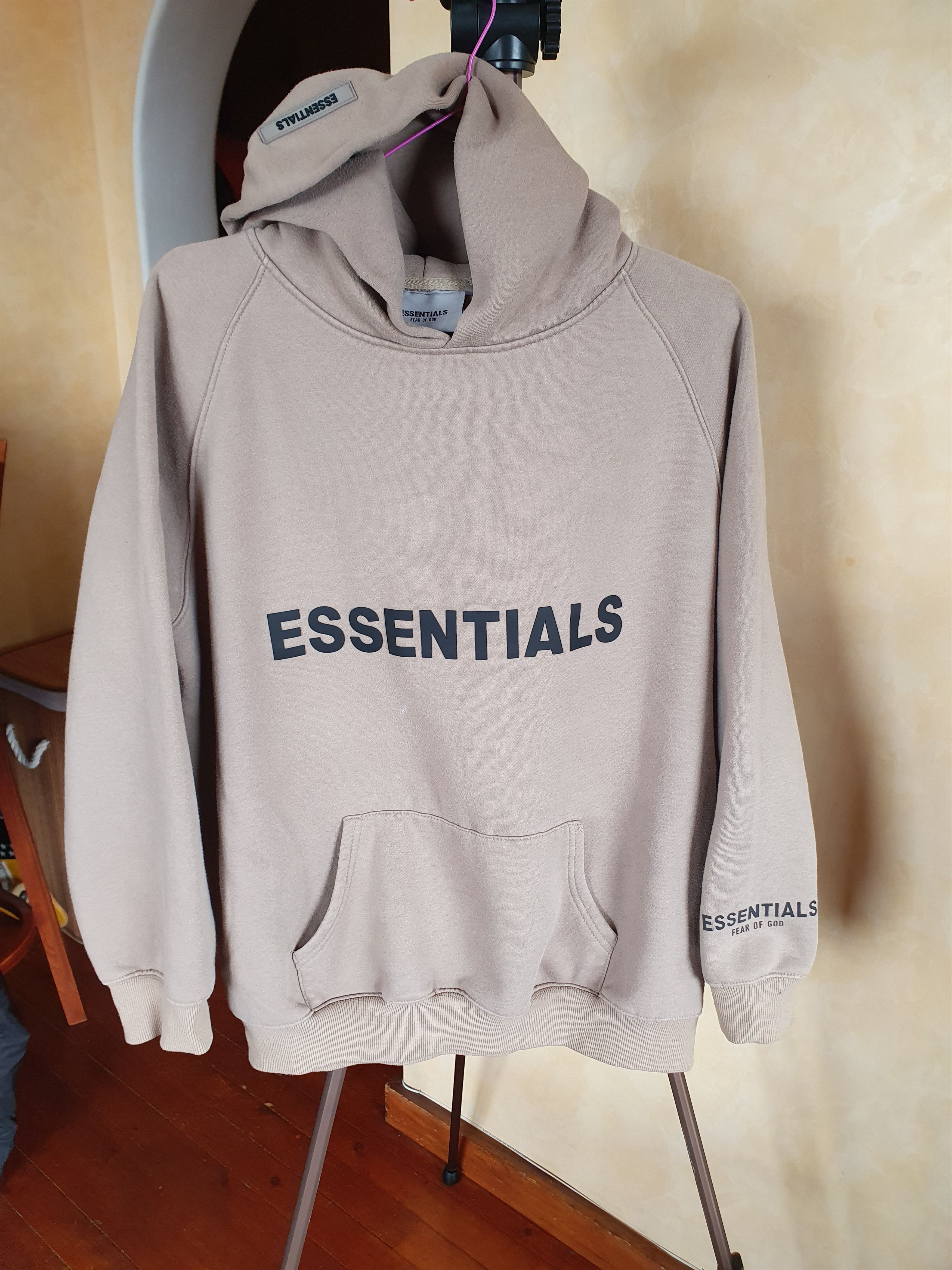 Streetwear Fear Of God/FOG Essentials Hoodie Made in USA sz L | Grailed