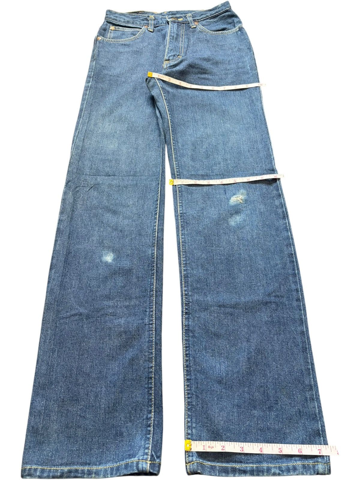 Lee Vintage Lee Riders Lady Blue Wash Distressed Jeans Size 25" / US 0 / IT 36 - 8 Thumbnail