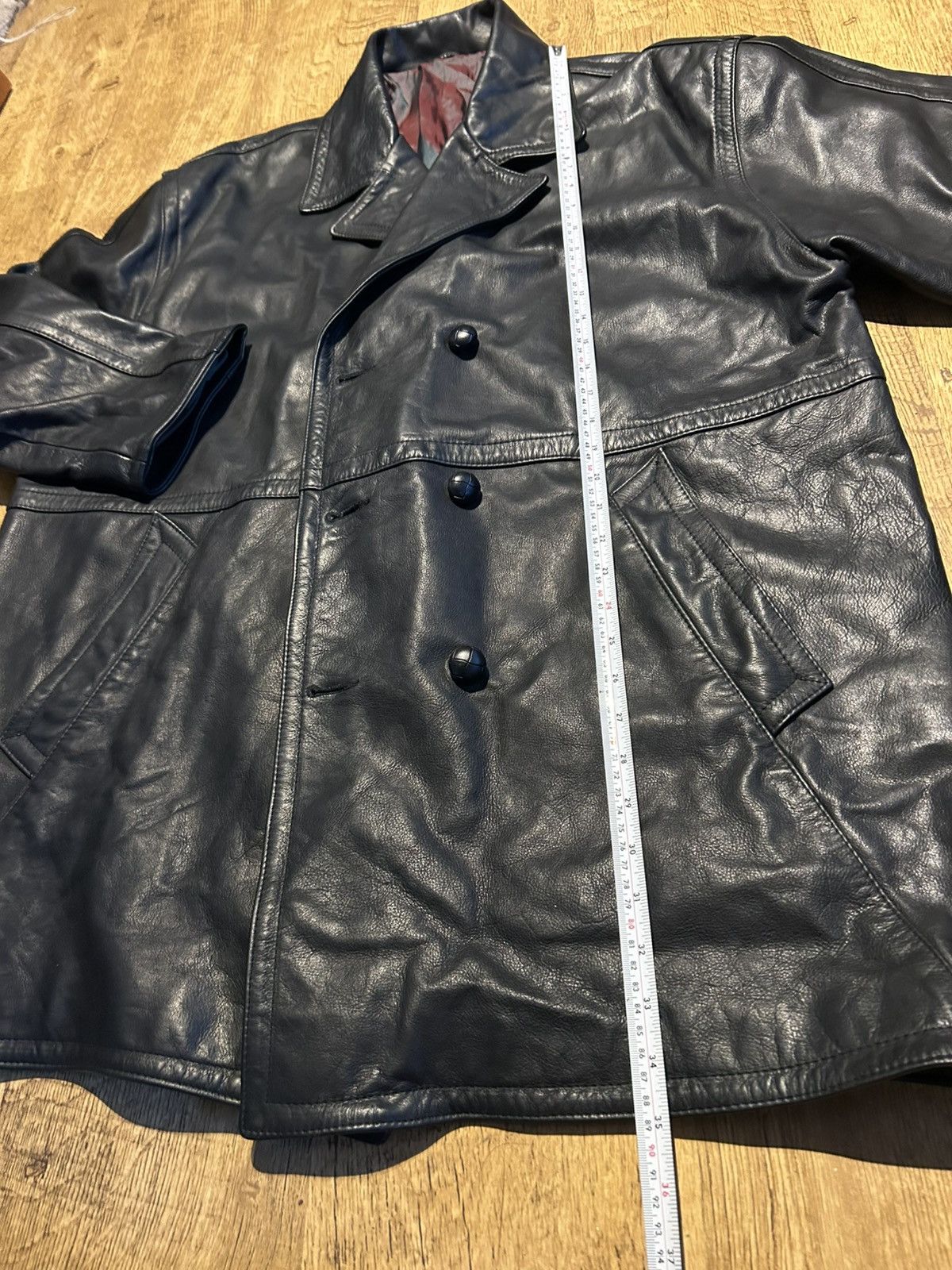 Other Vintage Leather Double breasted jacket Size US M / EU 48-50 / 2 - 12 Thumbnail