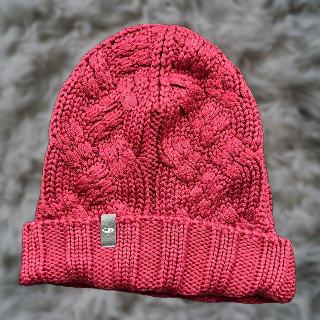Icebreaker Icebreaker Womens Beanie Hat One Size Pink Merino Wool Blend Cable Knit Size ONE SIZE - 1 Thumbnail
