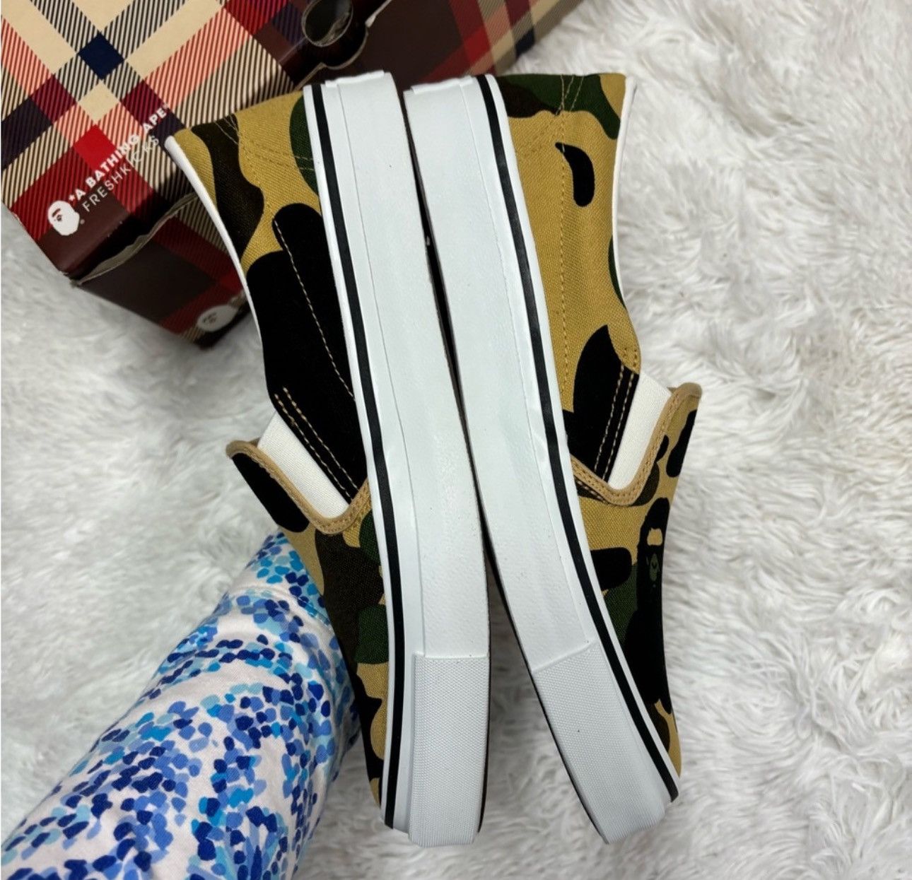 Bape A Bathing Ape Bape Slide On Camouflage Sneakers Size US 6 / EU 39 - 4 Thumbnail
