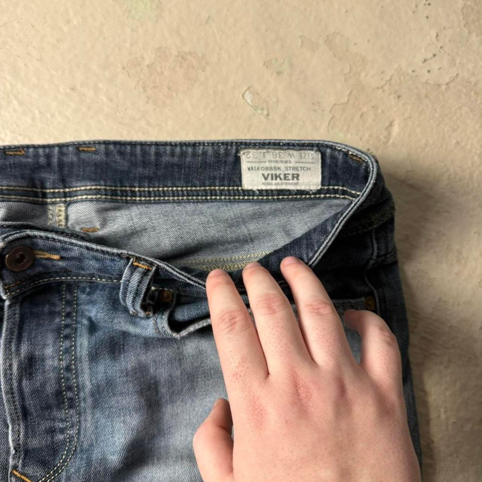 Diesel Diesel Viker 36x31 Men's Faded Distressed Bootcut Jeans Size US 36 / EU 52 - 5 Thumbnail