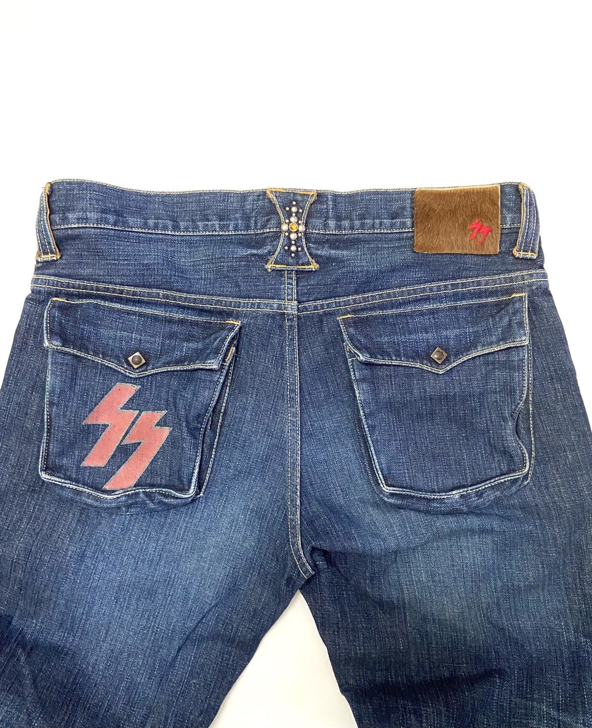Japanese Brand SKULL FLIGHT SS BOOTCUT JEANS Size US 33 - 6 Thumbnail