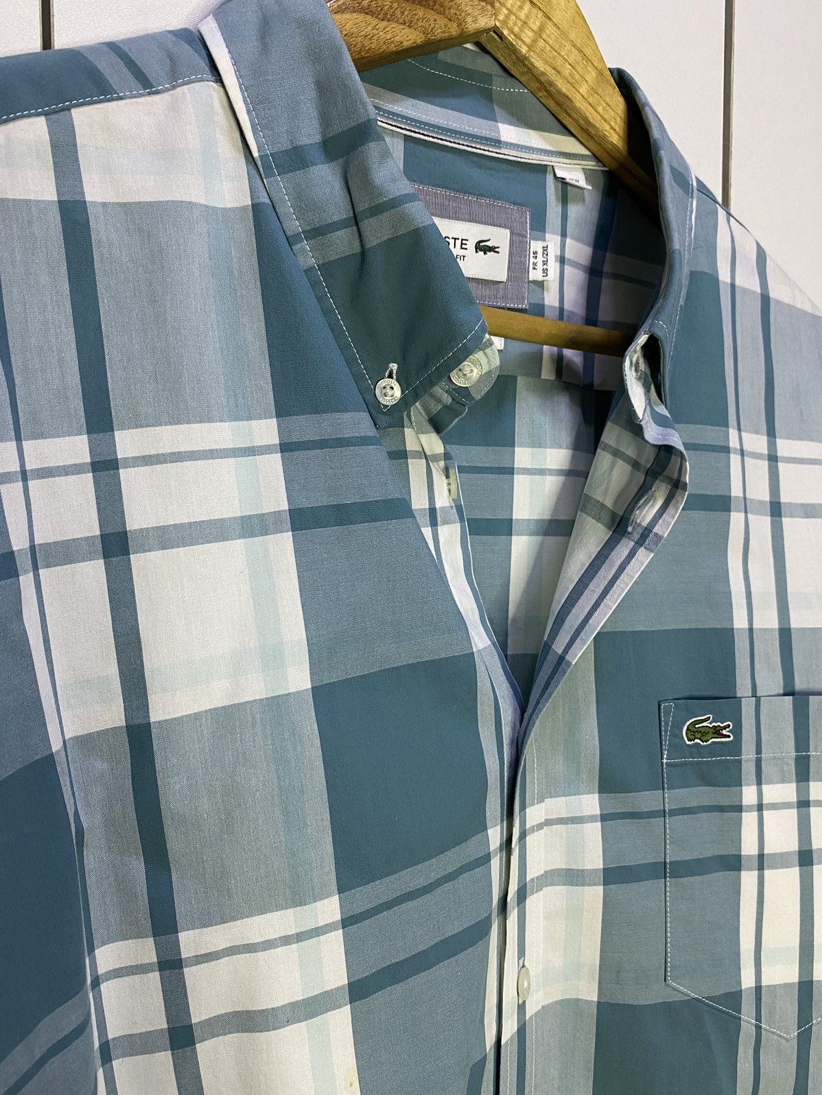 Lacoste Lacoste Size 7 XXL 45 Men’s Button Down Long Sleeve Size US XXL / EU 58 / 5 - 2 Thumbnail