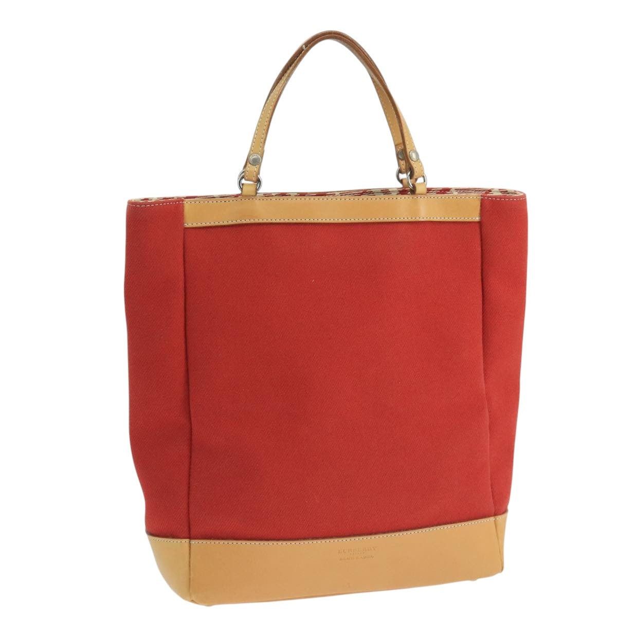 Burberry Burberry Blue Label Tote Bag Canvas Red Size ONE SIZE - 1 Thumbnail