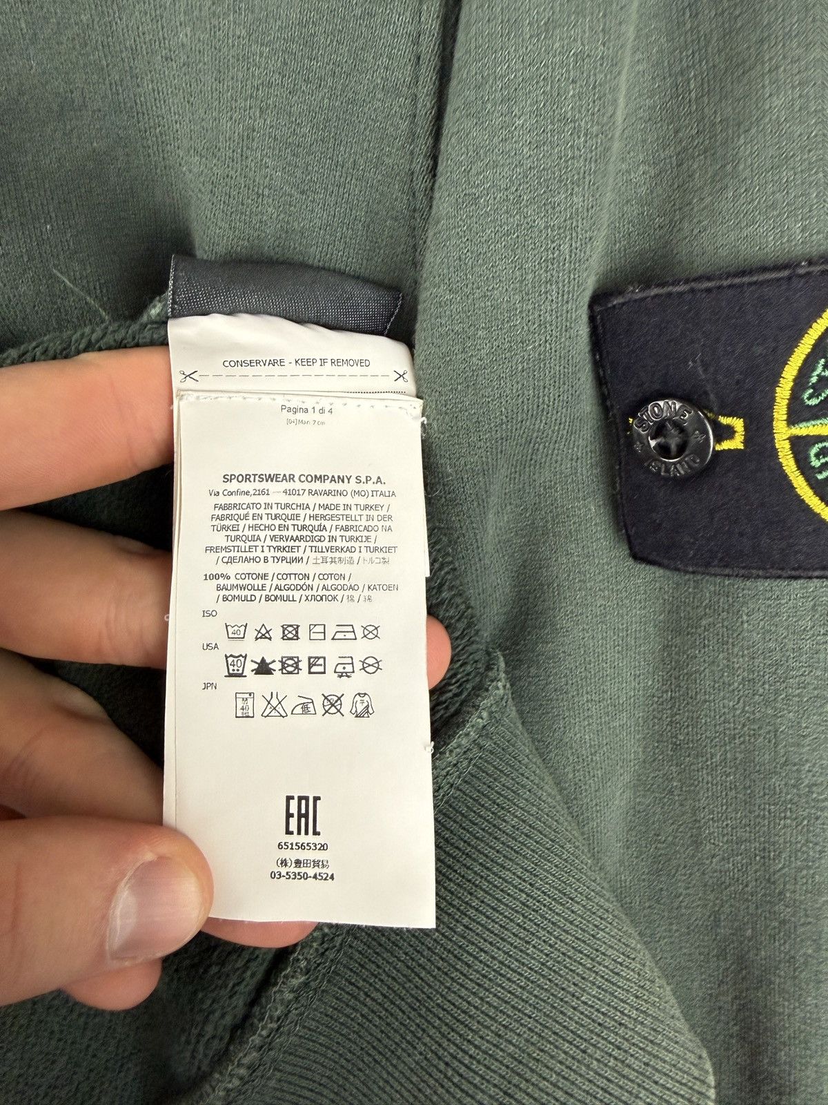 Stone Island Green Stone Island sweatshirt Size US S / EU 44-46 / 1 - 8 Thumbnail