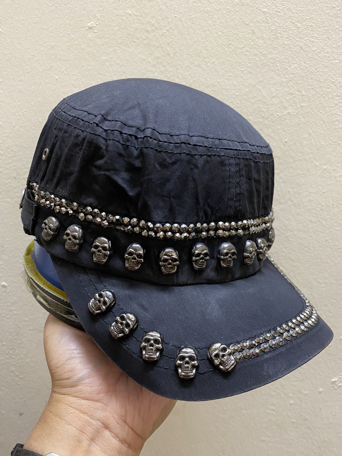 Hysteric Glamour × If Six Was Nine × Le Grande Bleu (L.G.B.) 2000s Cadet hat skull distressed punk studet y2k style Size ONE SIZE - 2 Thumbnail