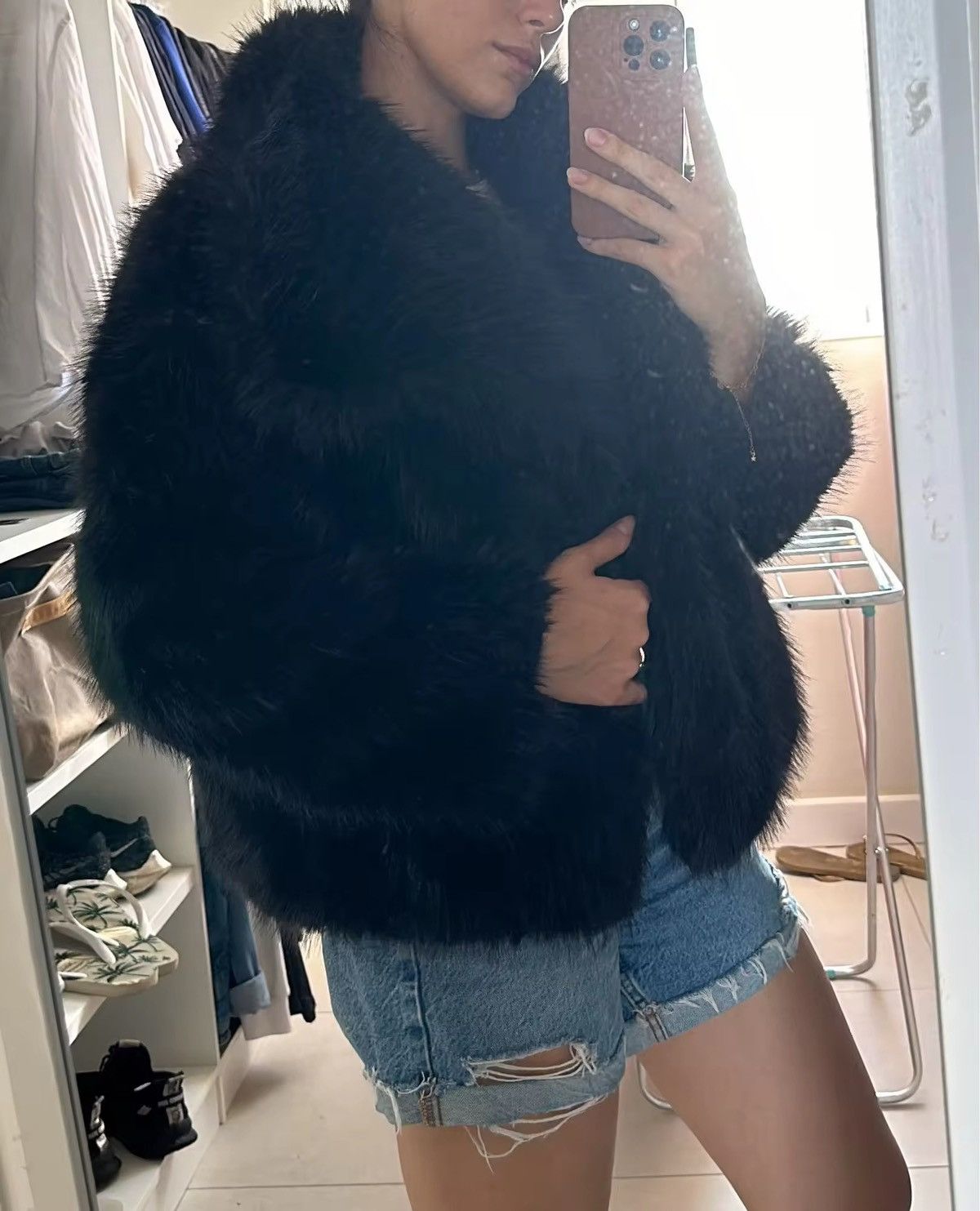 Japanese Brand × Vintage Ladies Faux Fur Plush Wool Long Sleeve Jacket Size M / US 6-8 / IT 42-44 - 7 Thumbnail