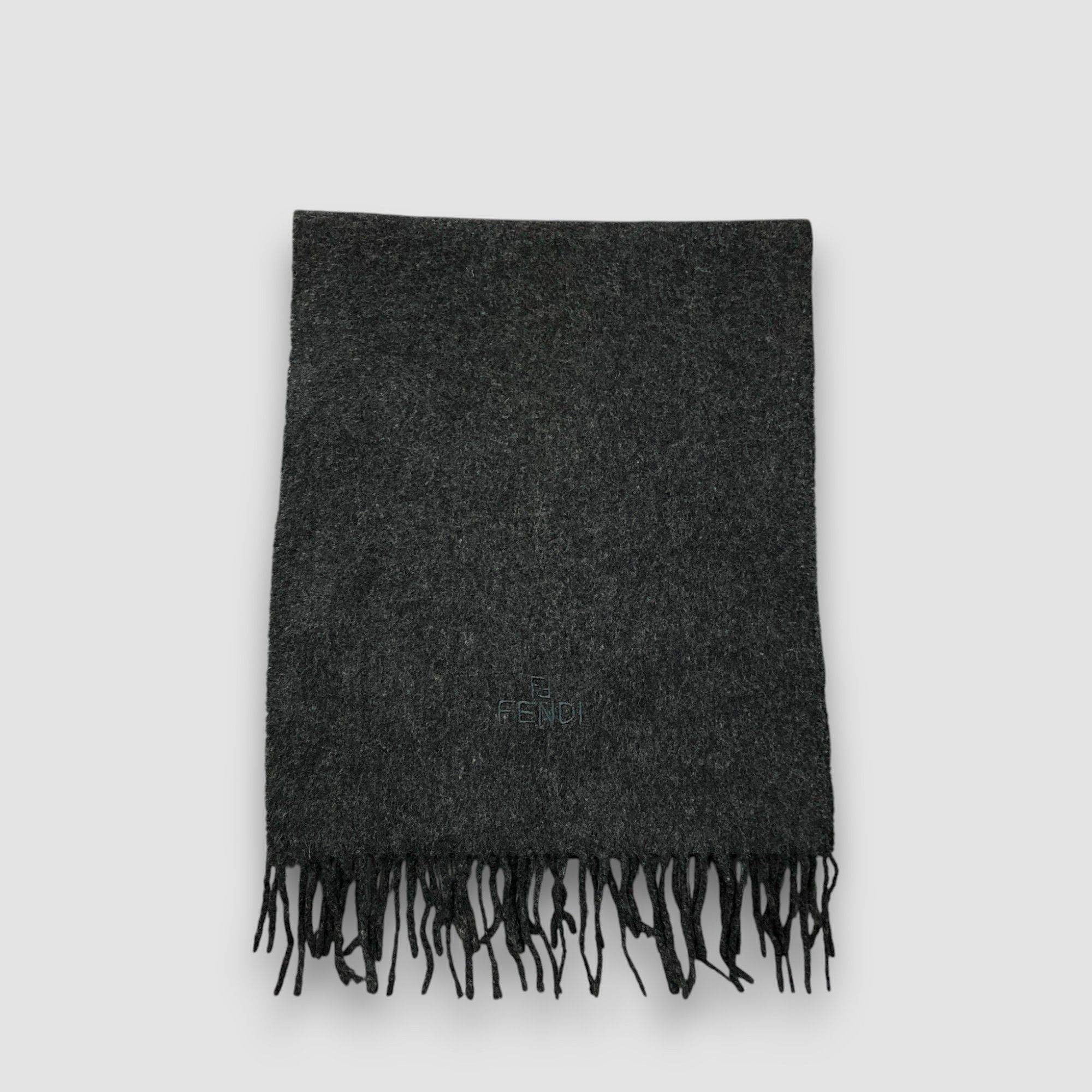 Fendi Vintage 90s Fendi Scarf Muffler Wool Cashmere Scarves Size ONE SIZE - 2 Thumbnail