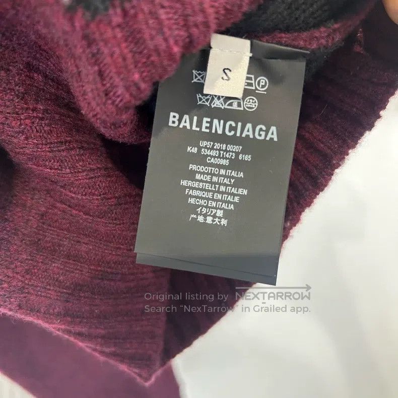 Balenciaga Balenciaga Printed Logo Knitted Sweater Size US S / EU 44-46 / 1 - 4 Thumbnail
