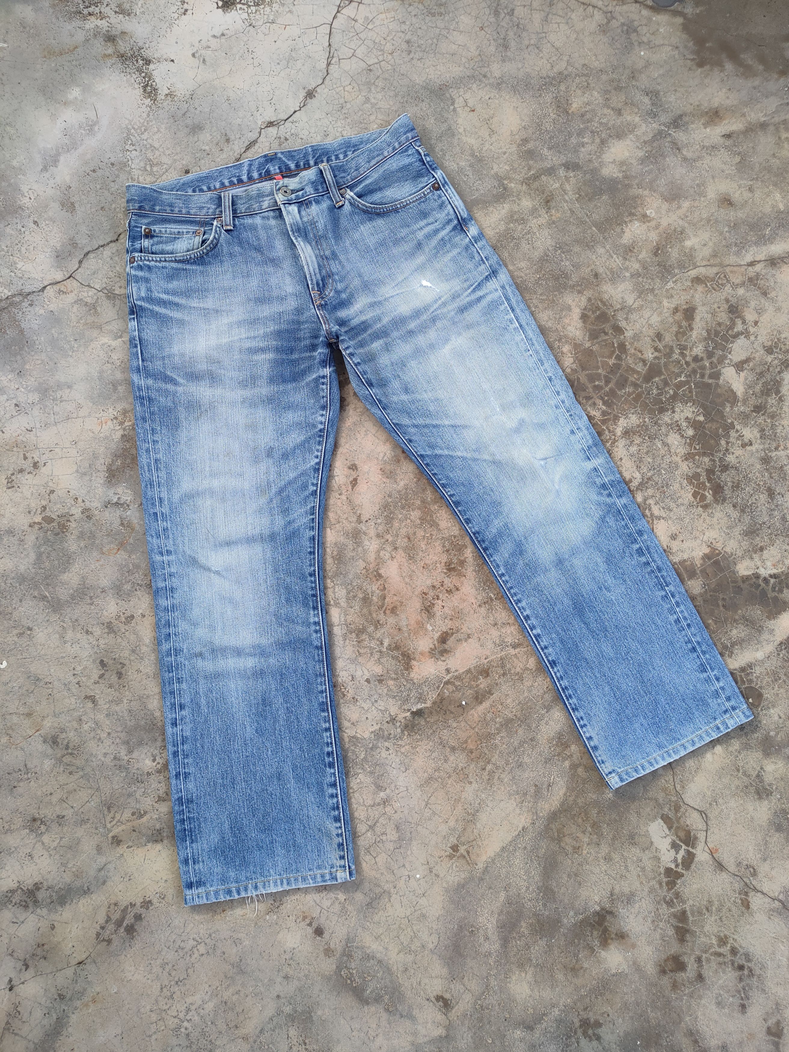 Japanese Brand JAPANESE VINTAGE FADED DISTRESSED DENIM JEAN PANTS Size US 34 / EU 50 - 2 Thumbnail