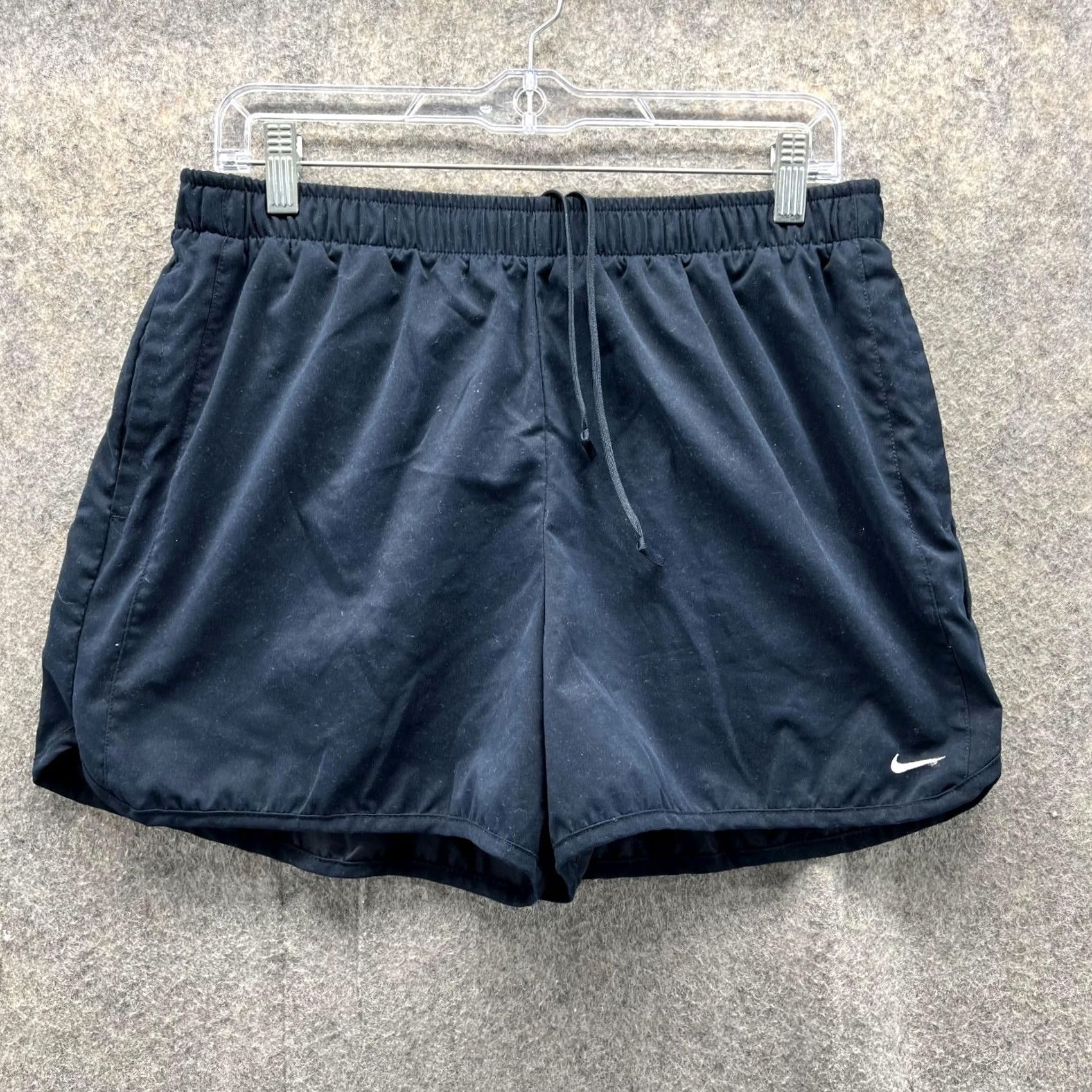 Nike Nike Shorts Women Large Blue Navy Athletic Vintage Swoosh Fleece 3 in Inseam Junior? Size 36" / US 14 / IT 50 - 2 Thumbnail