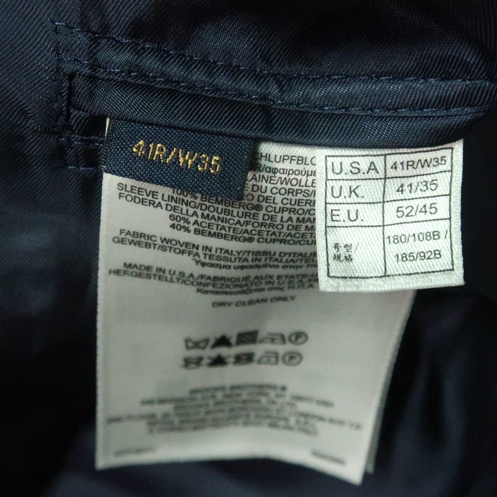 Brooks Brothers Brooks Brothers Blazer Mens 41R Blue Pinstripe Wool Jacket 2 Piece Notch Lapel Single-Breasted 41 Regular Blue Mens Women? Size 42R - 5 Thumbnail
