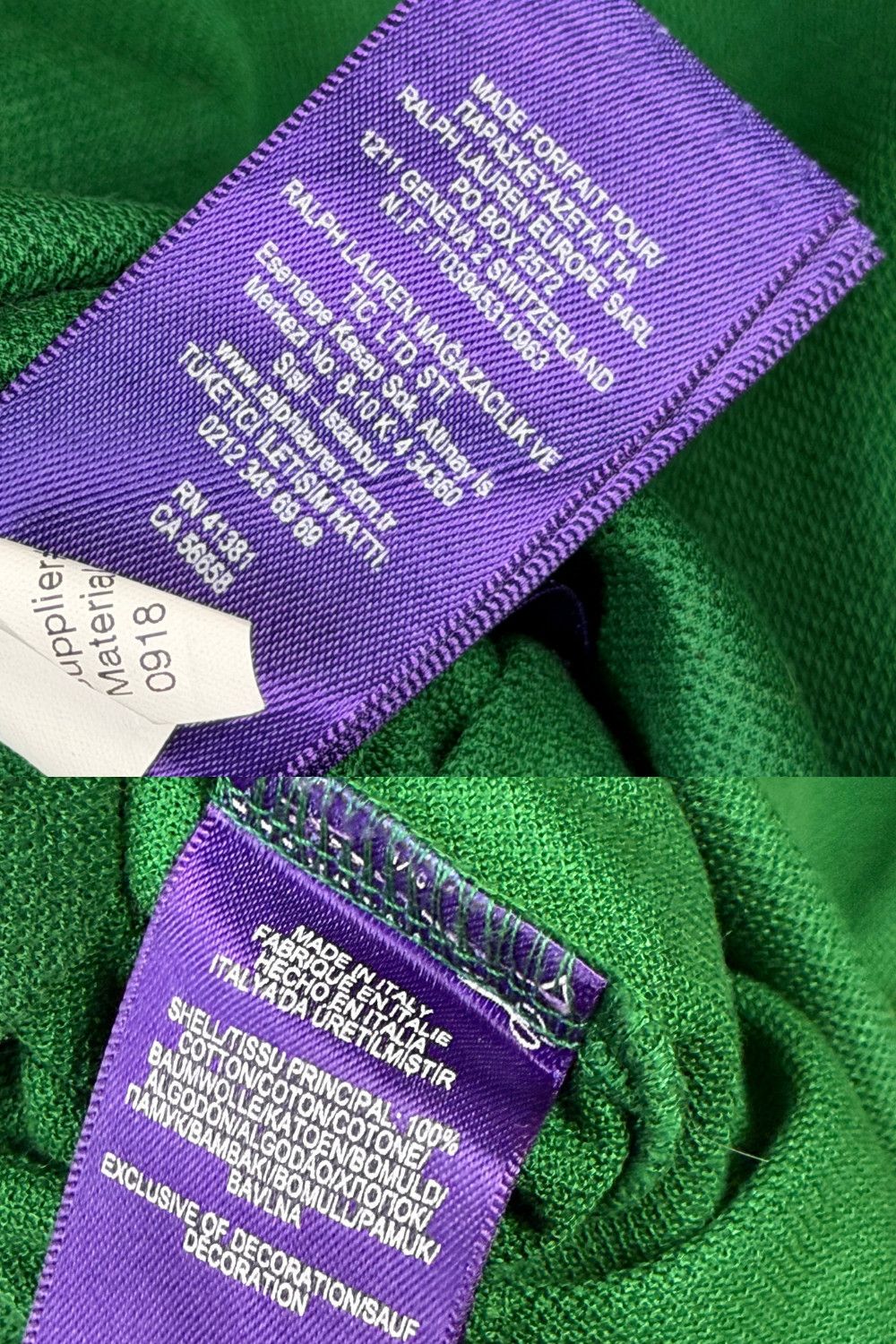 Ralph Lauren Purple Label Ralph Lauren Purple Label Made in Italy Piqué Polo Shirt Size US XL / EU 56 / 4 - 10 Thumbnail