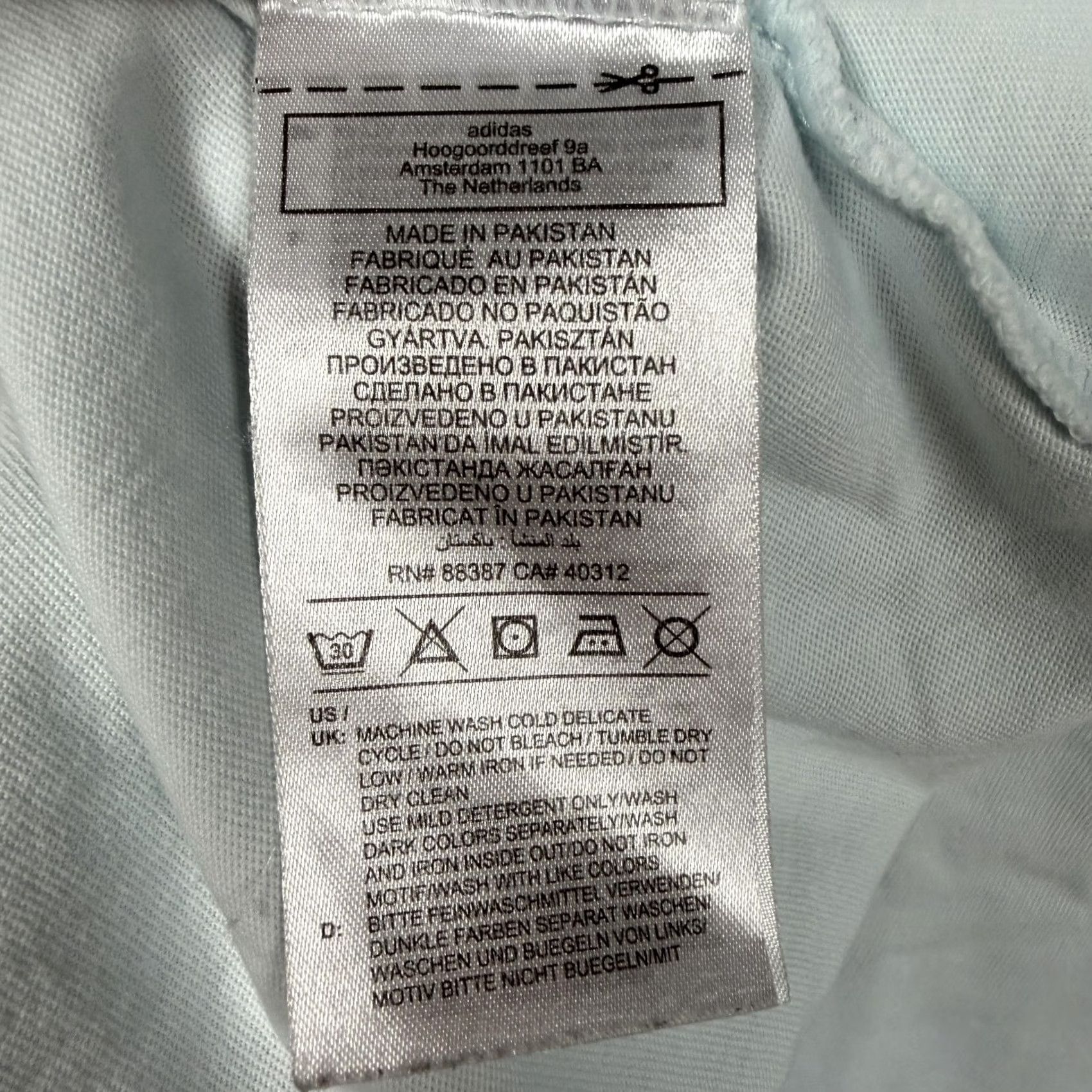 Adidas Adidas Shirt Mens XL Powder Blue Tee Crewneck Originals Trefoil Logo Sports Short Sleeve Jersey Cotton Casual Size US XL / EU 56 / 4 - 5 Thumbnail