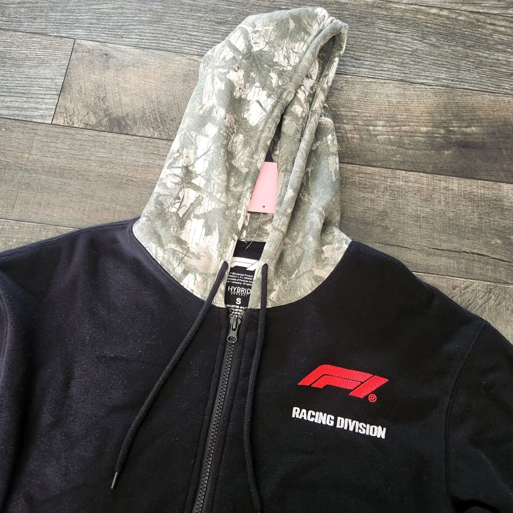 Vintage F1 Formula 1 Racing Hoodie Womens Small Full Zip Black Camo Embroidered New Size S / US 4 / IT 40 - 5 Thumbnail