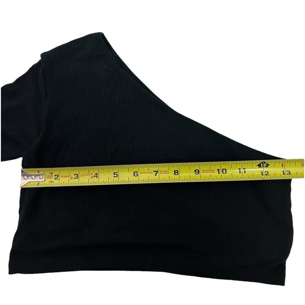 Designer ALO Yoga l Body Wave Black One Shoulder Ribbed Crop Medium Size M / US 6-8 / IT 42-44 - 5 Thumbnail