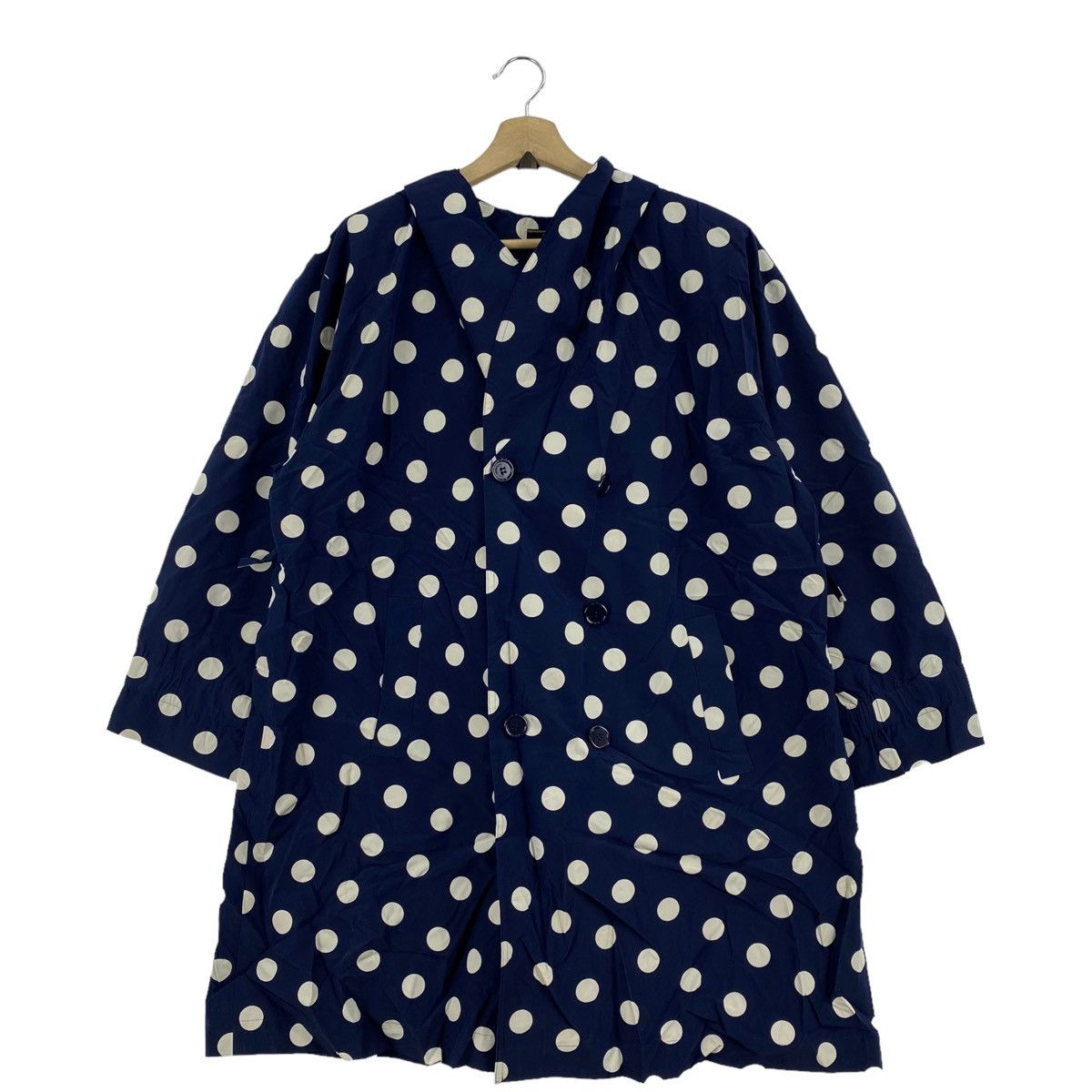 Japanese Brand LEILIAN Japanese Brand Polca Dot Design Overprint Overcoat Size XL / US 12-14 / IT 48-50 - 1 Thumbnail