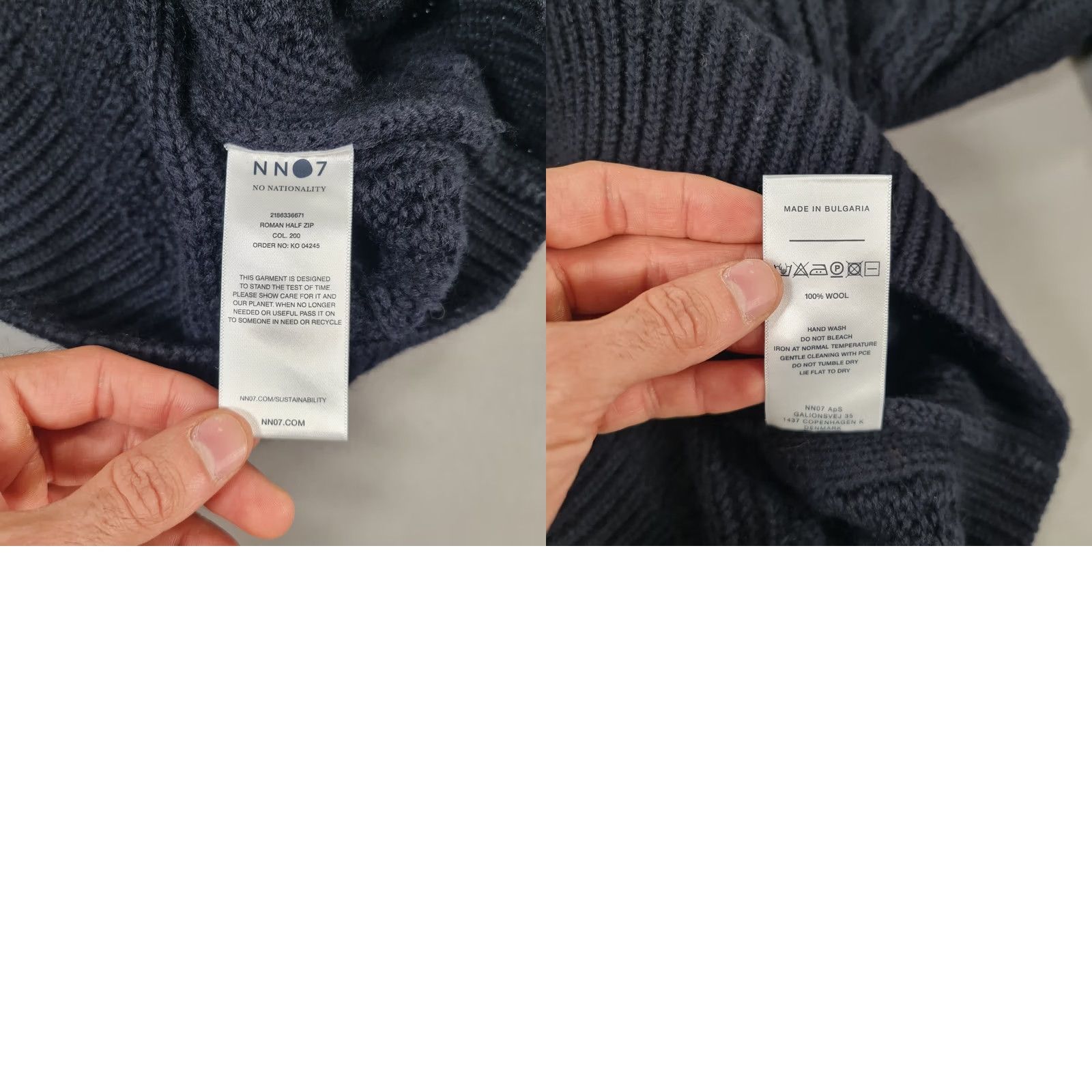 NN07 NN07 No Nationality Mens Jumper Navy Blue Small Wool Pullover Zip Mock Neck Henley Knit Jumper Mens XS S? Size US S / EU 44-46 / 1 - 8 Thumbnail