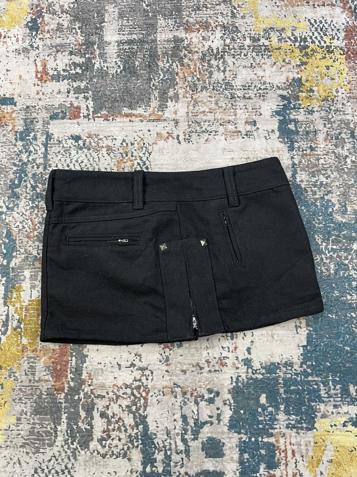 Hypebeast Glamourous Funky Punk Spiked Short Skirt Size 30" / US 8 / IT 44 - 3 Thumbnail