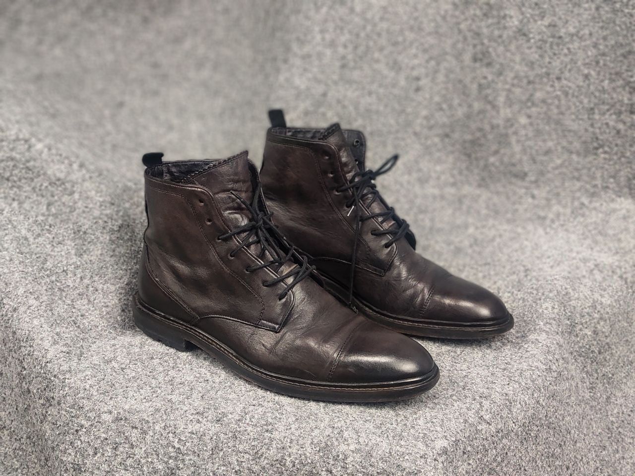 Oliver Sweeney Oliver Sweeney Dark Brown Calf Leather Derby Combat Boots Size US 10.5 / EU 43-44 - 3 Thumbnail