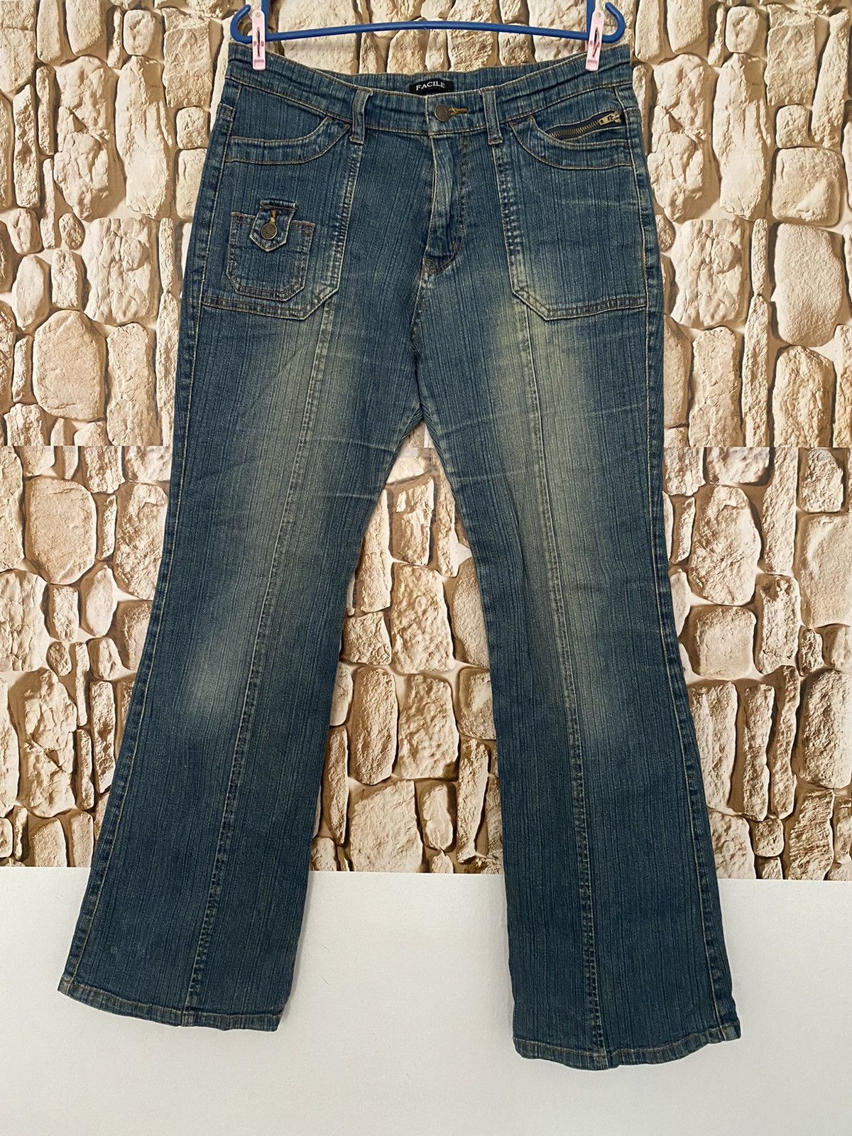 Japanese Brand Vintage Facile Japanese Brand Bootcut Jeans Size US 31 - 1 Thumbnail