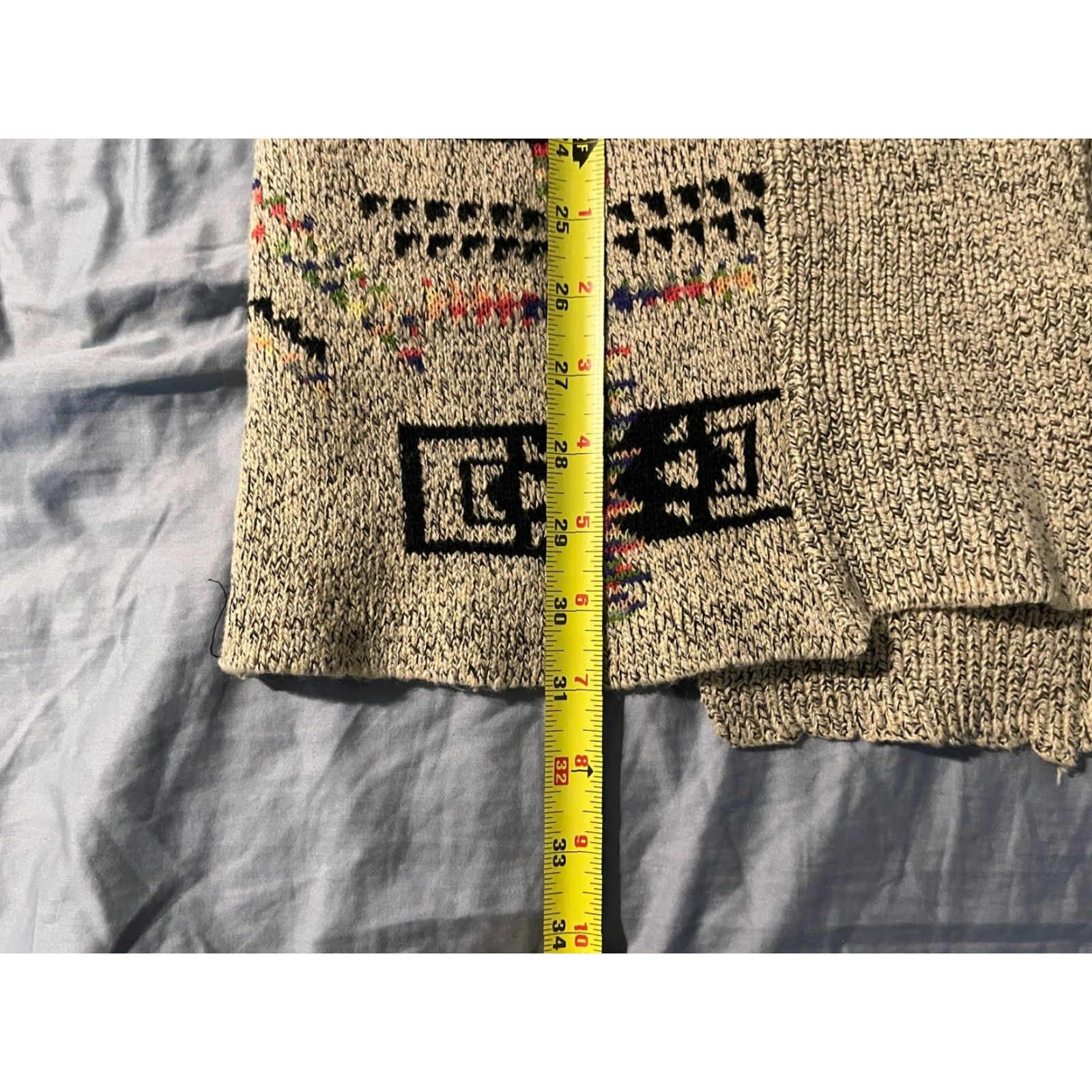 Native Northern Angel Southwestern Long Duster Cardigan Sweater Aztec Multicolor Open Knit Women's M Regular Cardigan Season Fall Winter Boho Angel Pattern Size M / US 6-8 / IT 42-44 - 7 Thumbnail