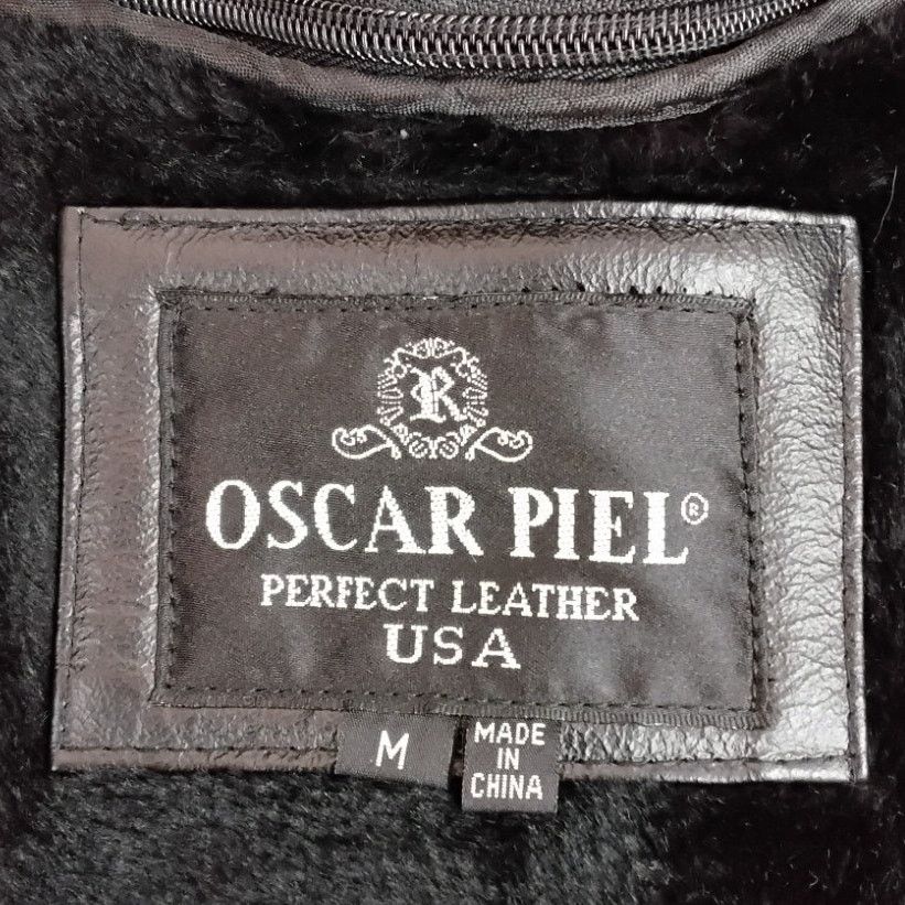 Oscar Piel Oscar Piel Leather Bomber Jacket Men M Black Removable Liner Size US M / EU 48-50 / 2 - 5 Thumbnail