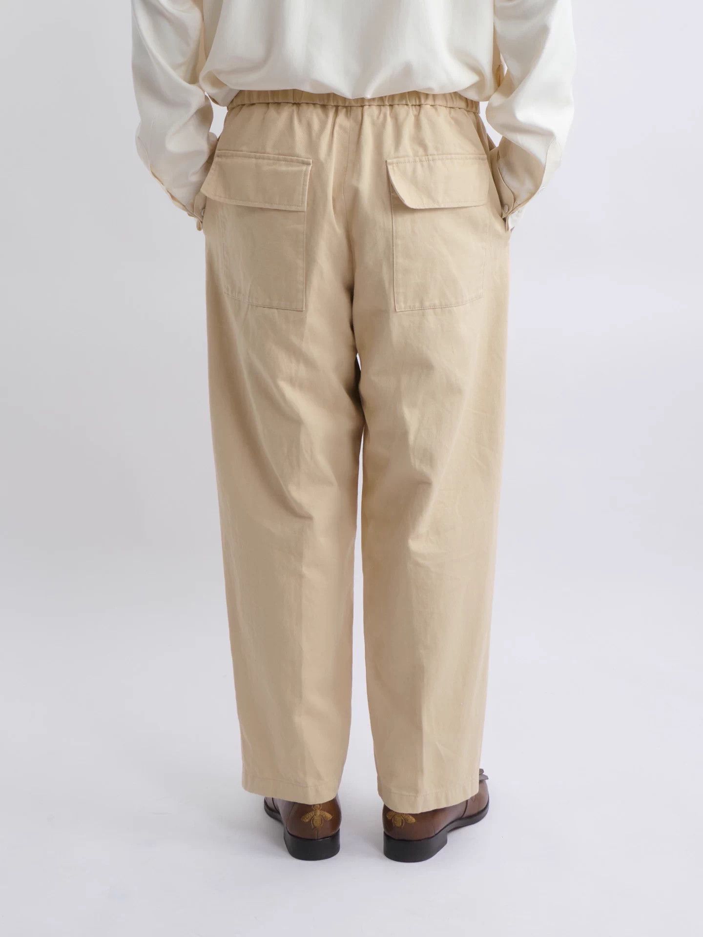 Jil Sander JIL SANDER cream white drawstring straight leg pant Size US 34 / EU 50 - 3 Thumbnail
