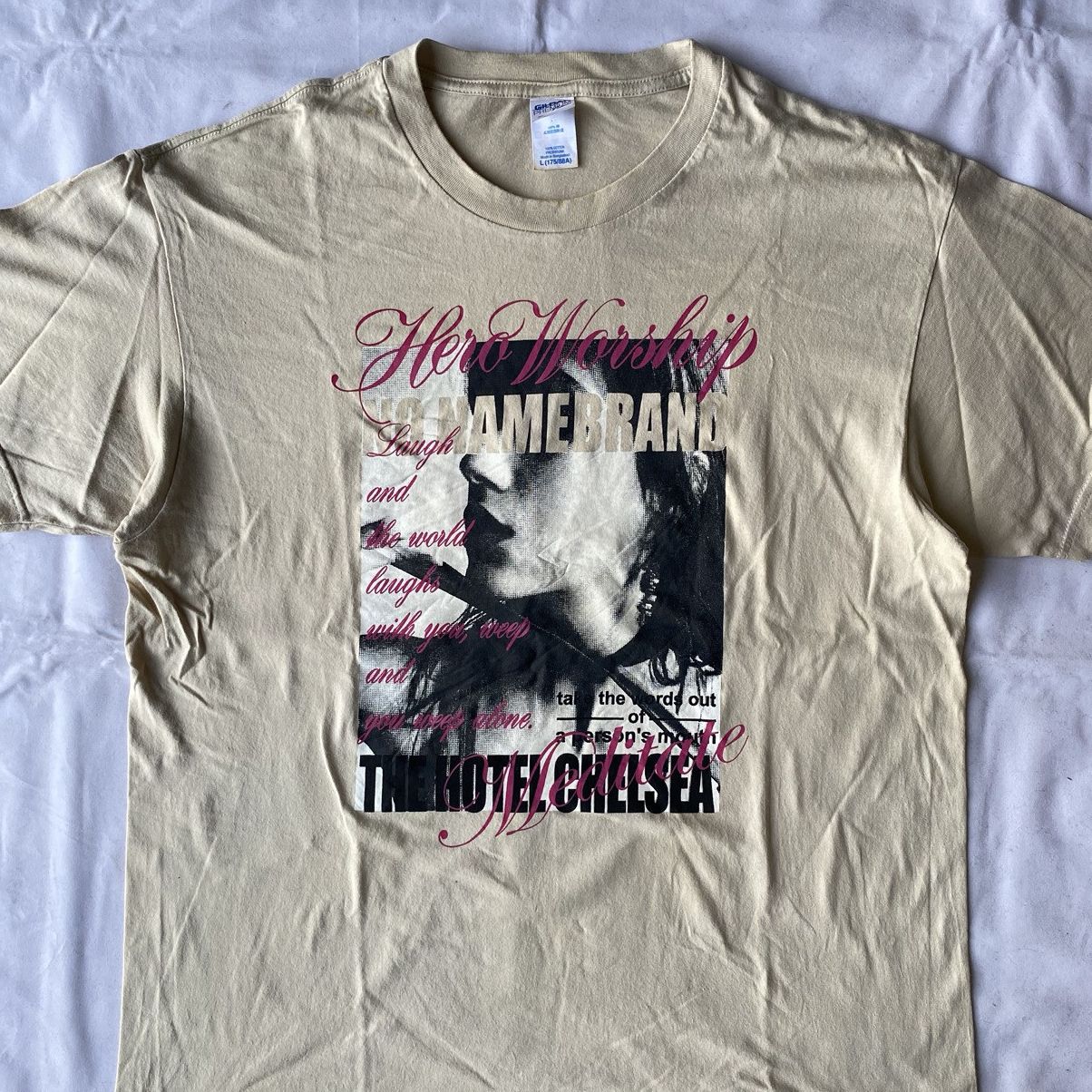 If Six Was Nine × Japanese Brand × Vintage Vintage Hero Worship Meditate Graphic Short Sleeve Tees Size US L / EU 52-54 / 3 - 6 Thumbnail