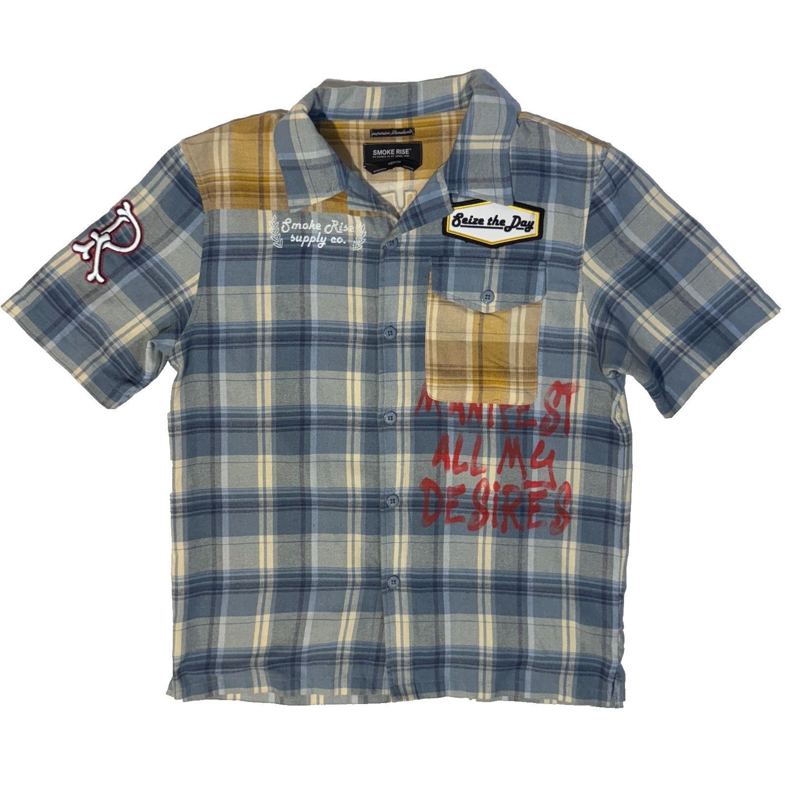 Smoke Rise Smoke Rise Seize The Day Mechanic Plaid Streetwear Manifest Size US M / EU 48-50 / 2 - 2 Thumbnail