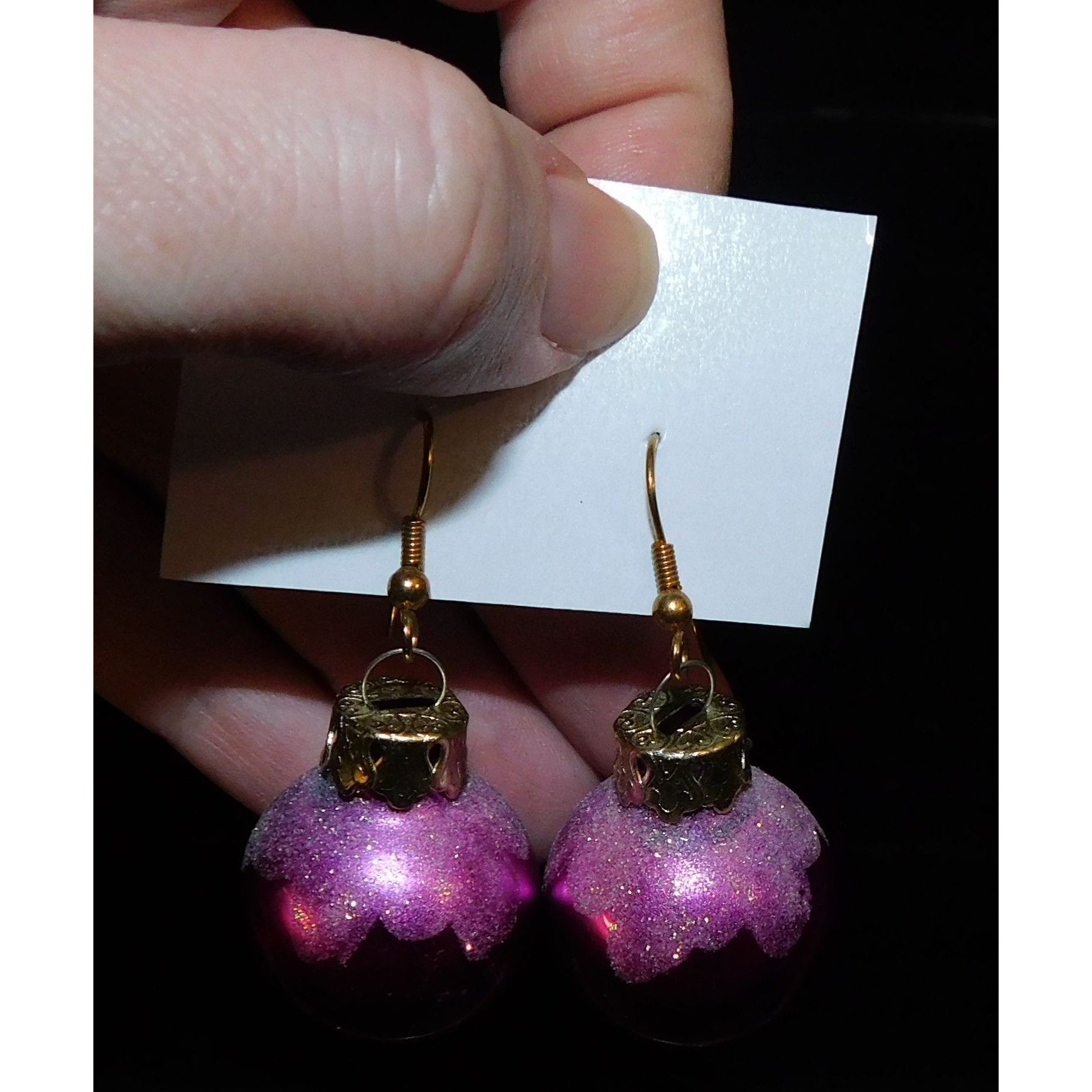 Other Snowy Purple Holiday Ornament Drop Earrings Size ONE SIZE - 6 Thumbnail
