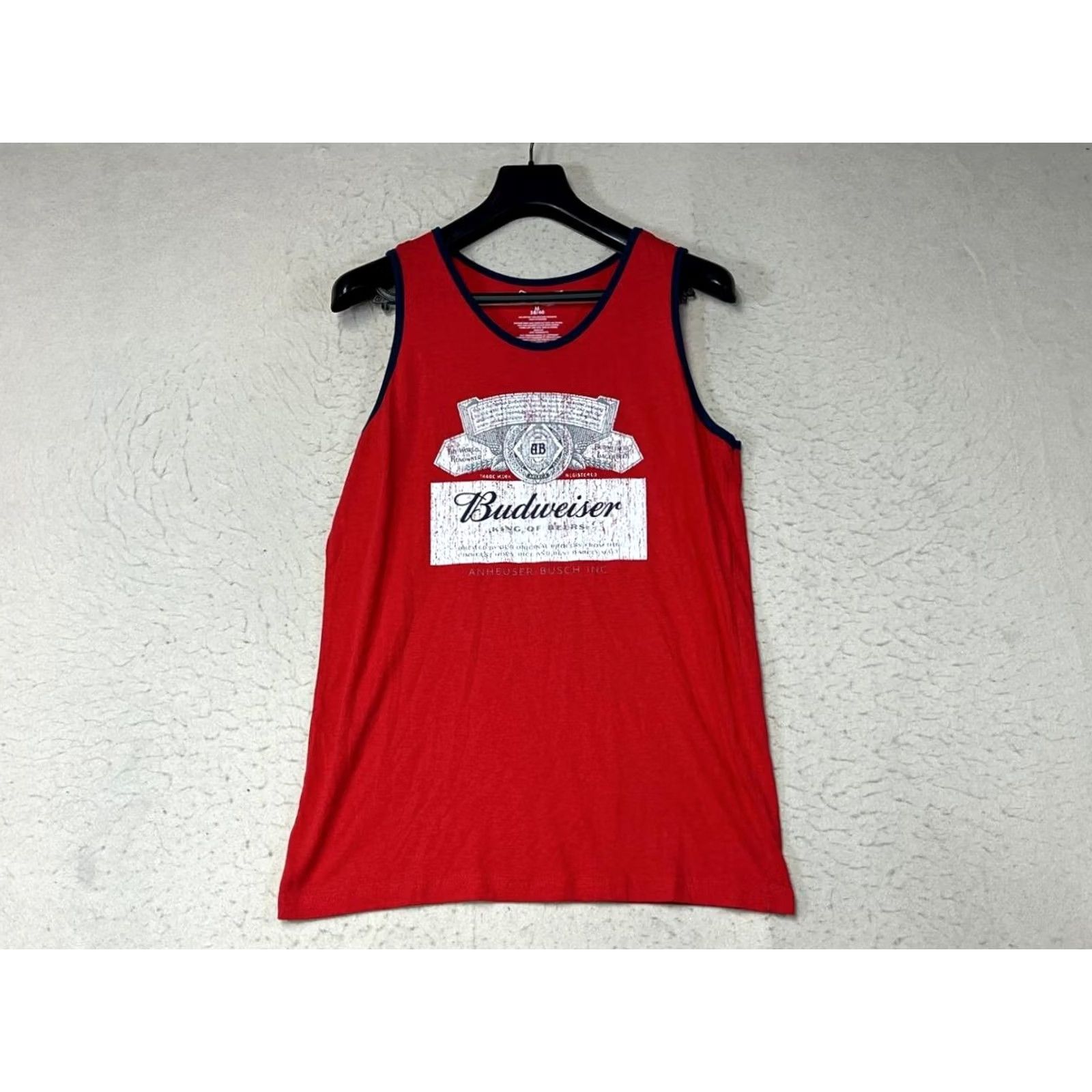 Budweiser Budweiser Sleeveless Red Tank Top Mens M Cotton Polyester Blend Graphic Print T-Shirt Regular Size Red Summer Spring Men Mens Size US M / EU 48-50 / 2 - 2 Thumbnail
