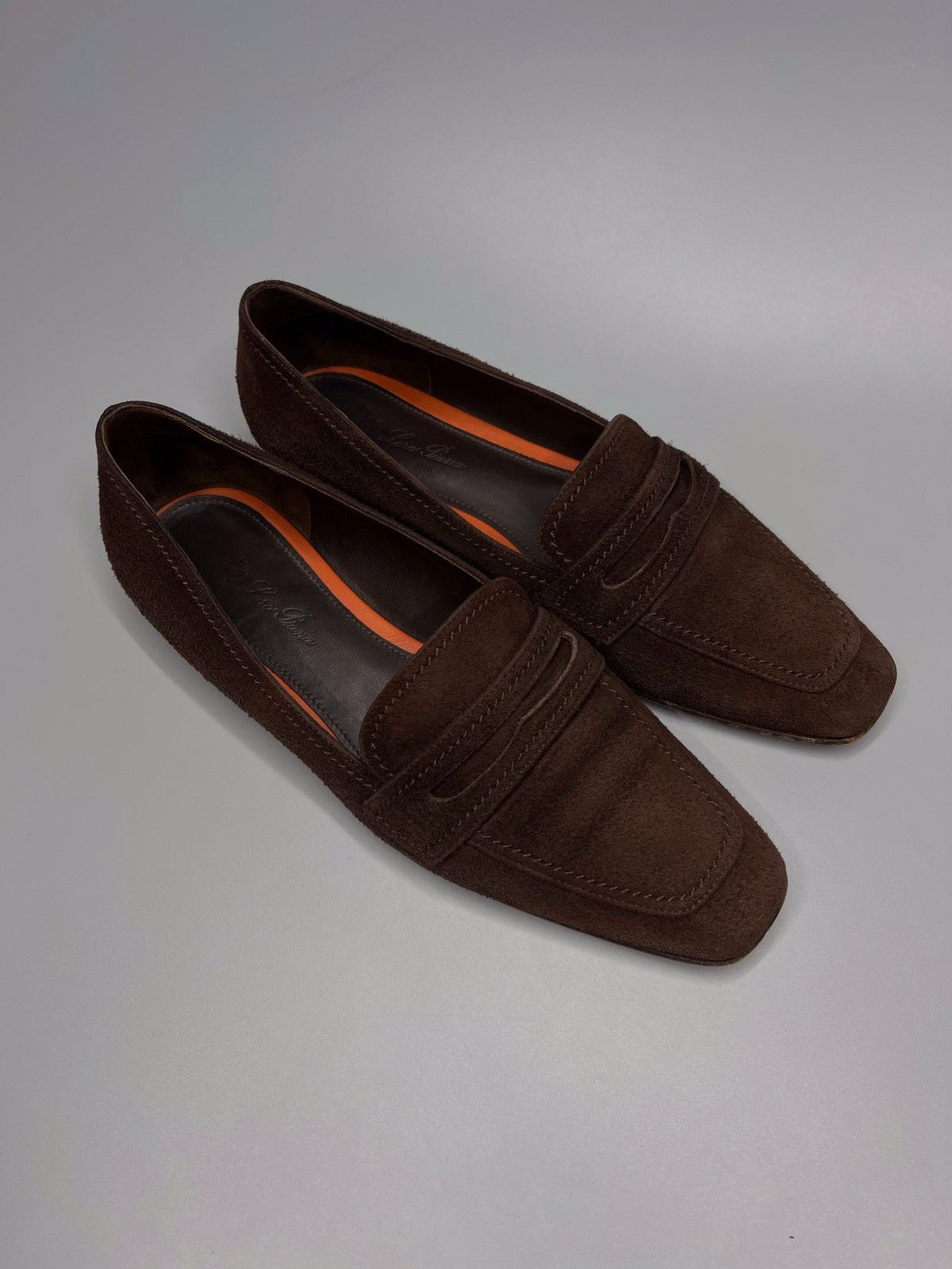 image of Loro Piana Brown Loafers, Women's (Size 8)