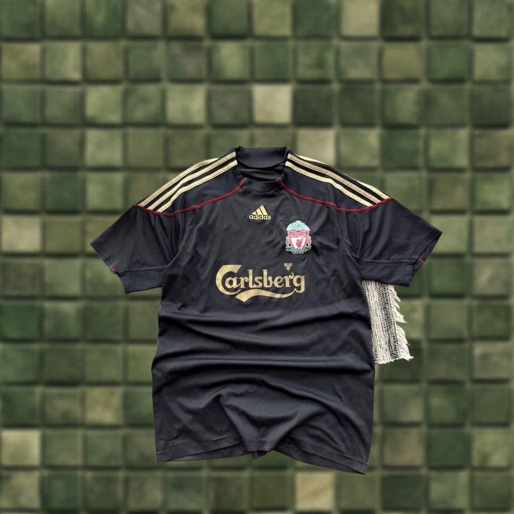 Adidas VINTAGE adidas Liverpool 2009/2010 AWAY FOOTBALL SHIRT JERSEY M MEN Black? Darc Grey Shirt Jersey? Size US M / EU 48-50 / 2 - 1 Thumbnail