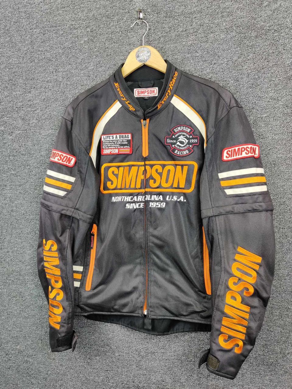 Vintage Vintage Simpson Racing Motorcycle Biker Jacket Size US L / EU 52-54 / 3 - 2 Thumbnail