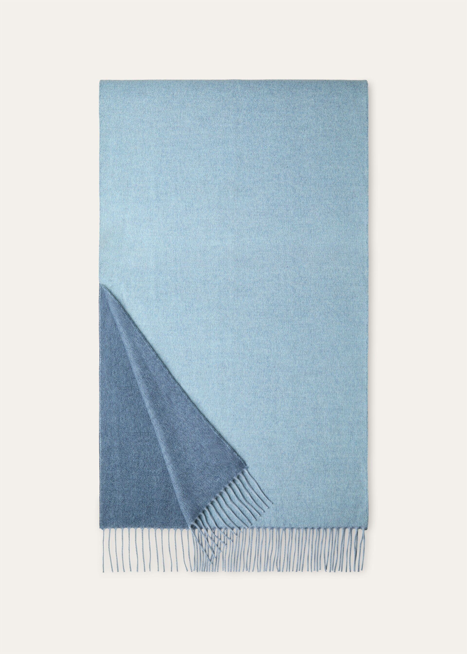 Loro Piana os11x0426 FAI0988 Size: OS / Two-Tone Scarf in Blue Size ONE SIZE - 1 Thumbnail