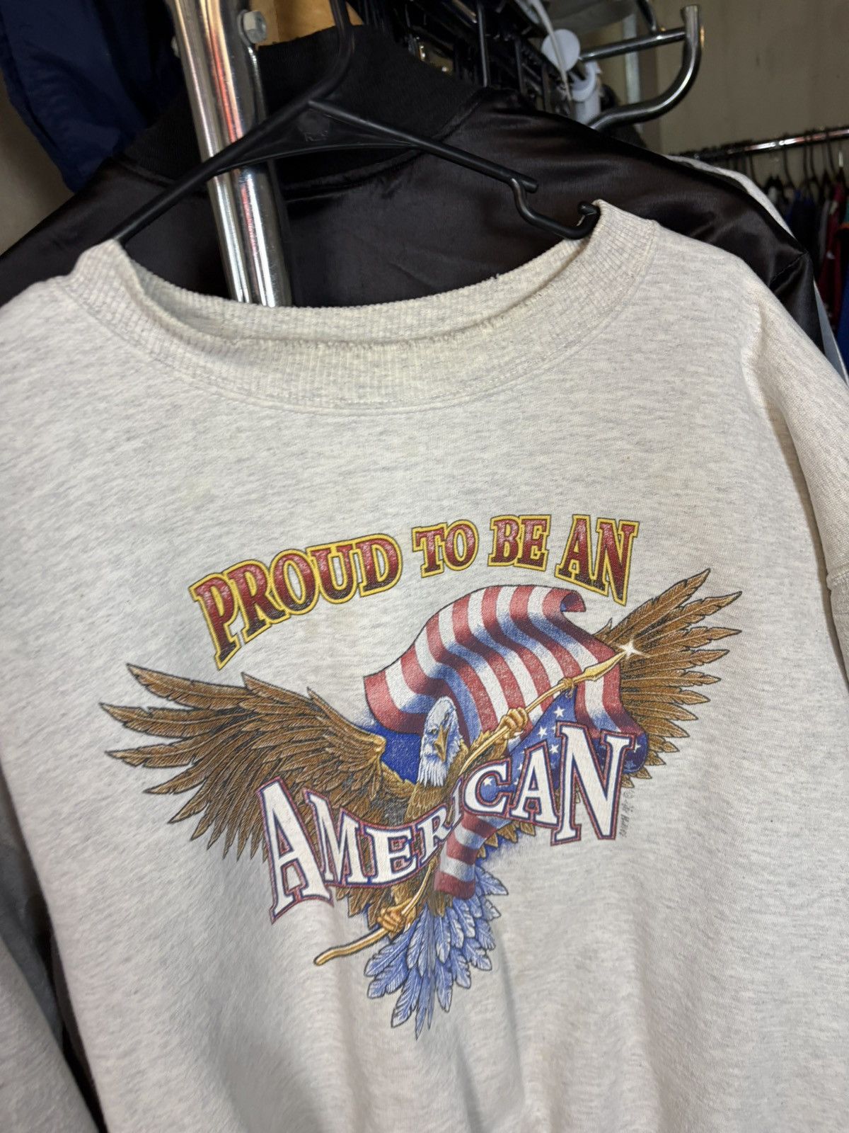 Vintage 1990’s "Proud to be an American" crewneck sweatshirt Size US L / EU 52-54 / 3 - 2 Thumbnail
