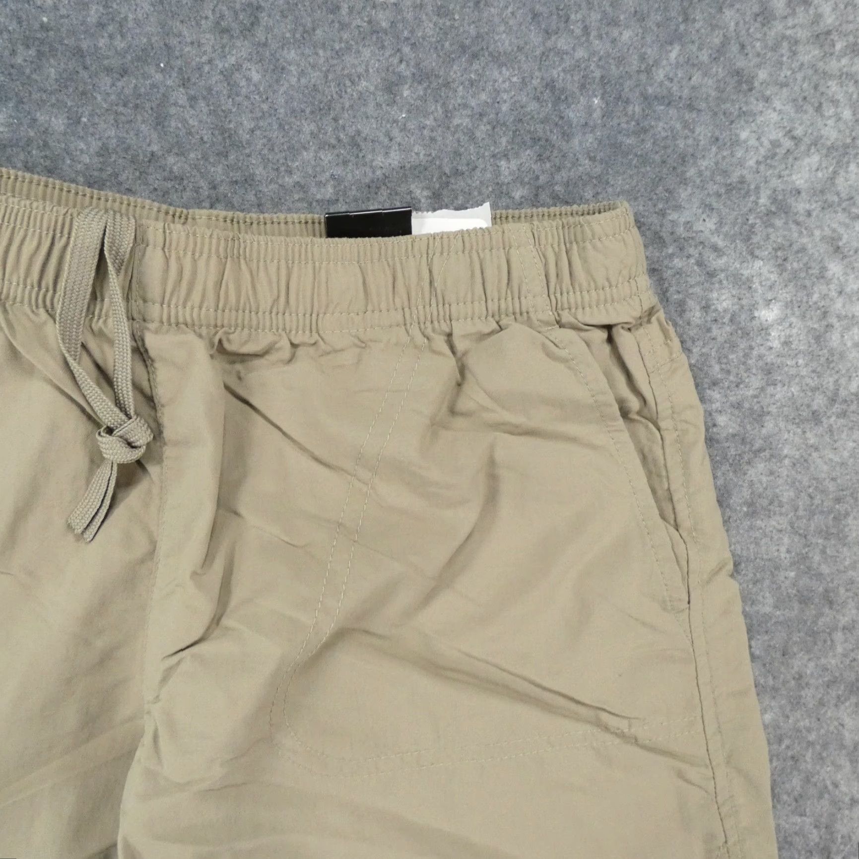 Vintage Columbia Shorts Womens Small Flat Front Khaki Lightweight Drawstring Size 29" - 5 Thumbnail