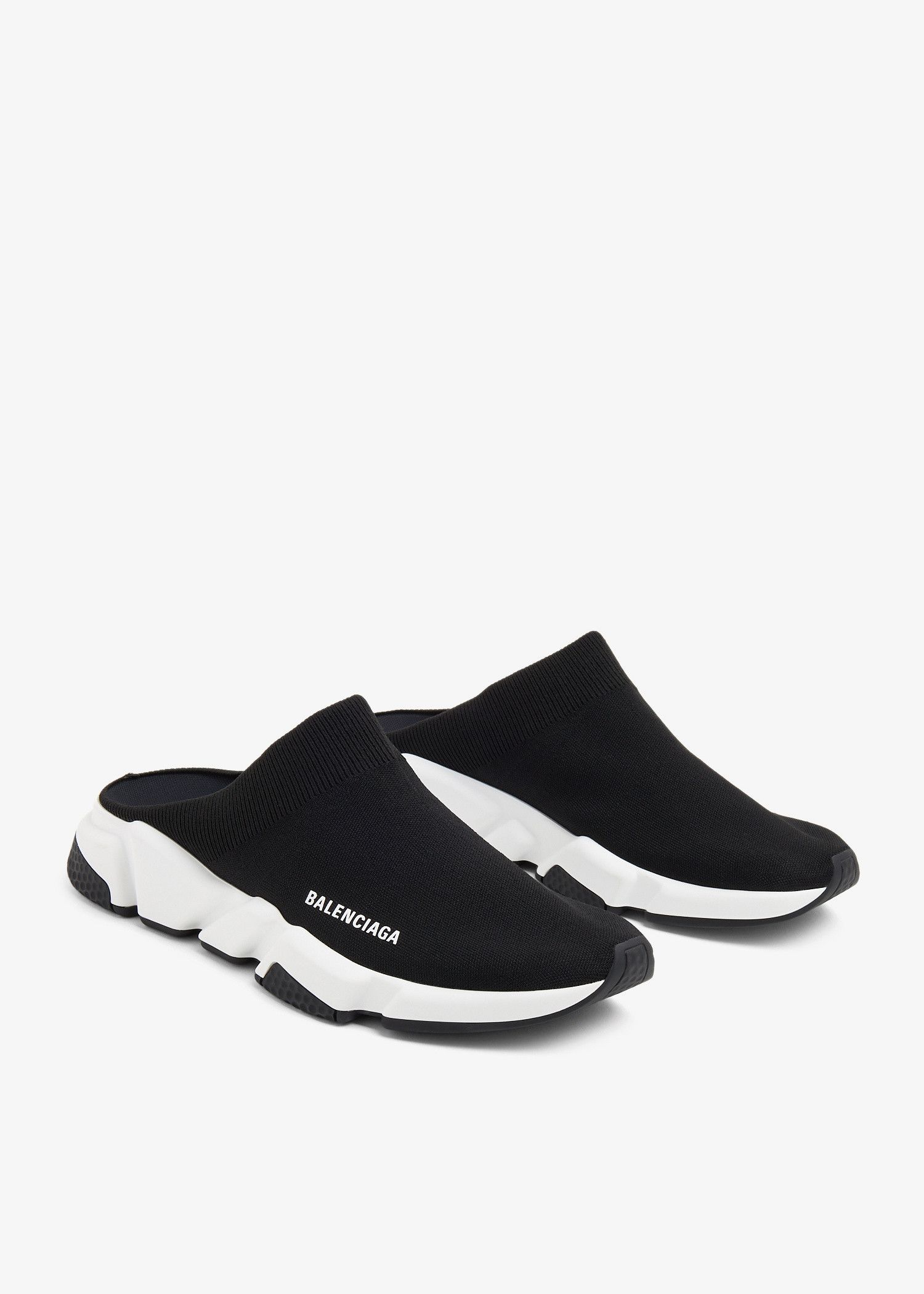 Balenciaga o1mt1gz0525 Speed Recycled Knit Mules in Black Size US 8 / IT 38 - 4 Thumbnail