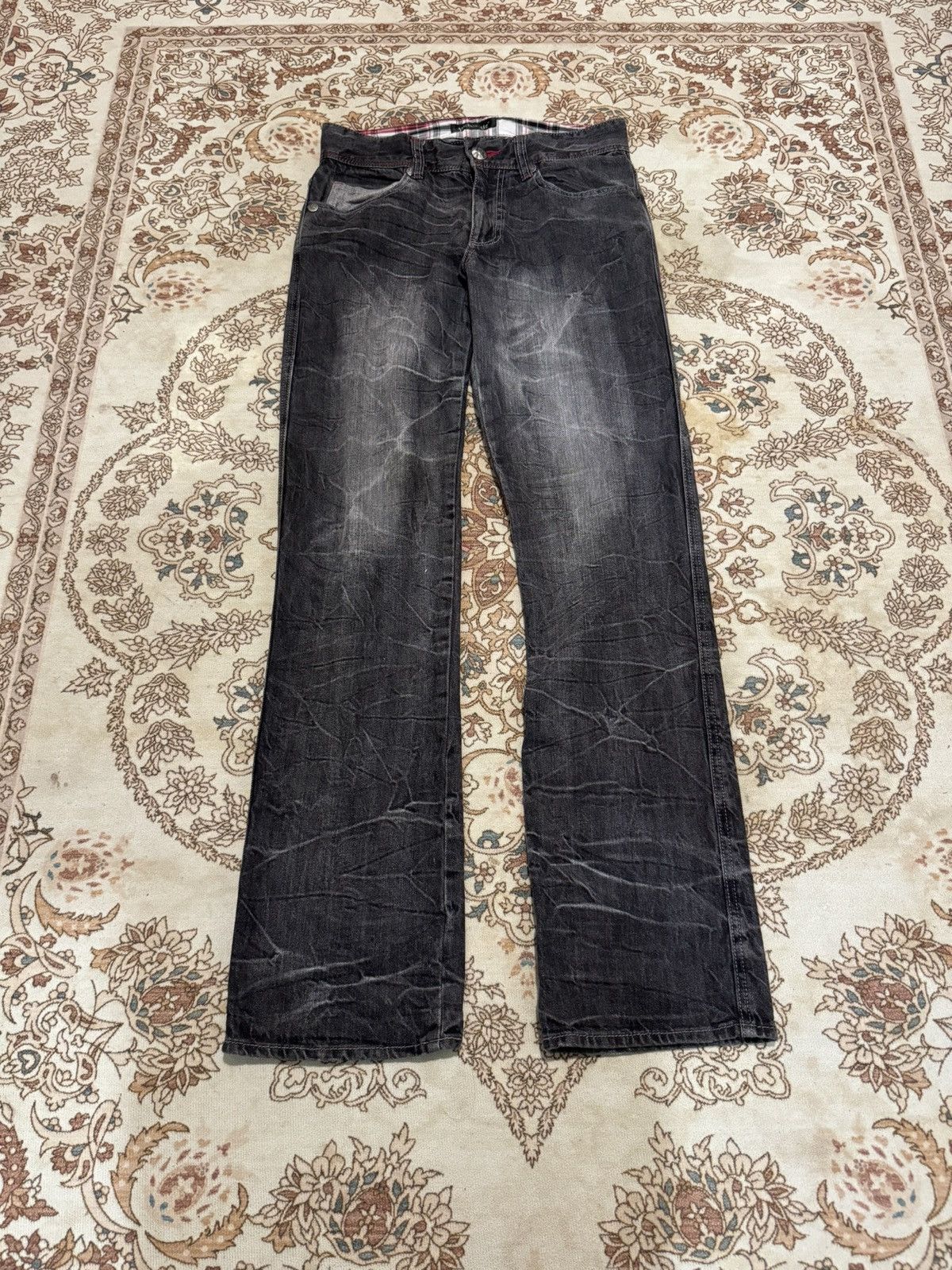 image of Vintage Wild Life Design Jeans in Black Wash, Men's (Size 31)