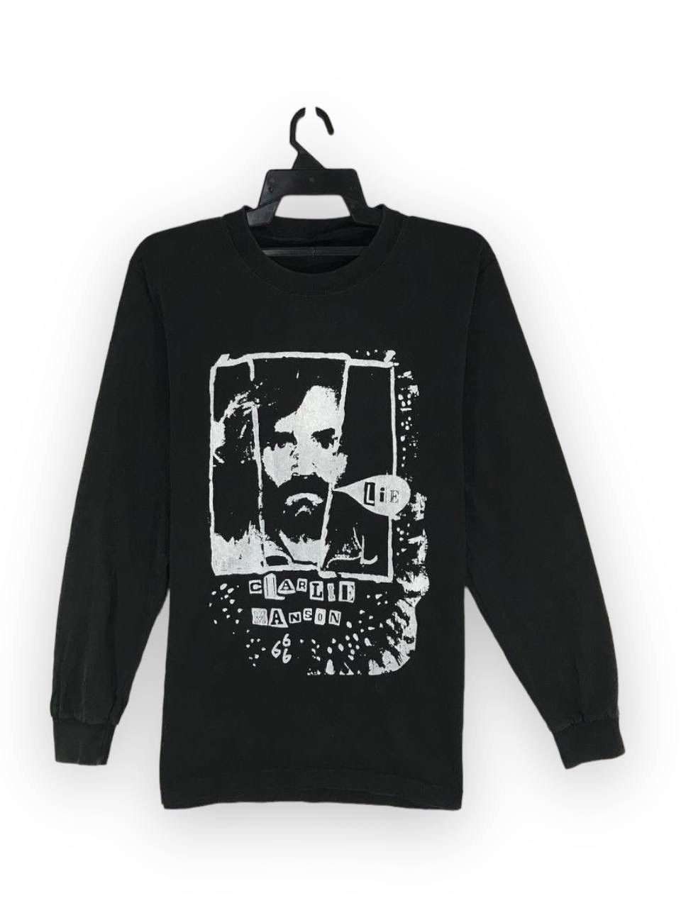 image of Vintage Charles Manson in Black, Men's (Size Medium)