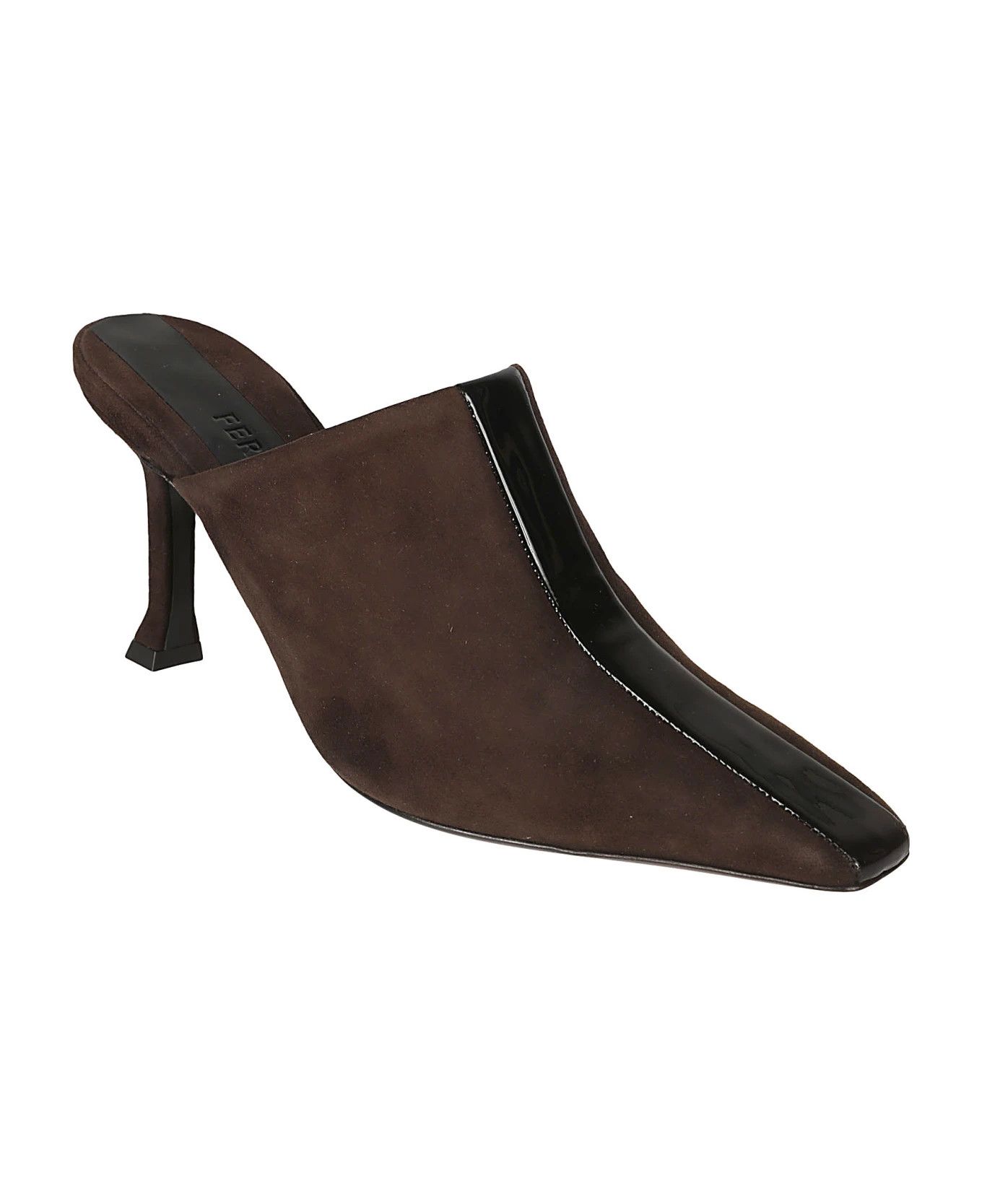 Salvatore Ferragamo o1y0426 Mules in Dark Brown/Black Size US 7 / IT 37 - 2 Thumbnail