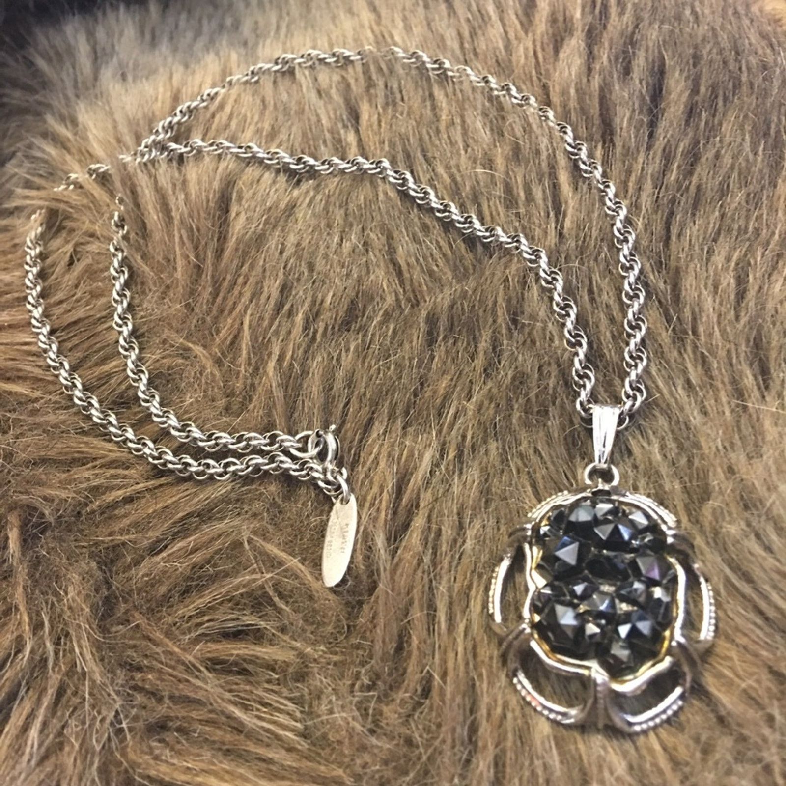 Vintage Vintage Whiting & Davis crystal pendant with chain Size ONE SIZE - 7 Thumbnail