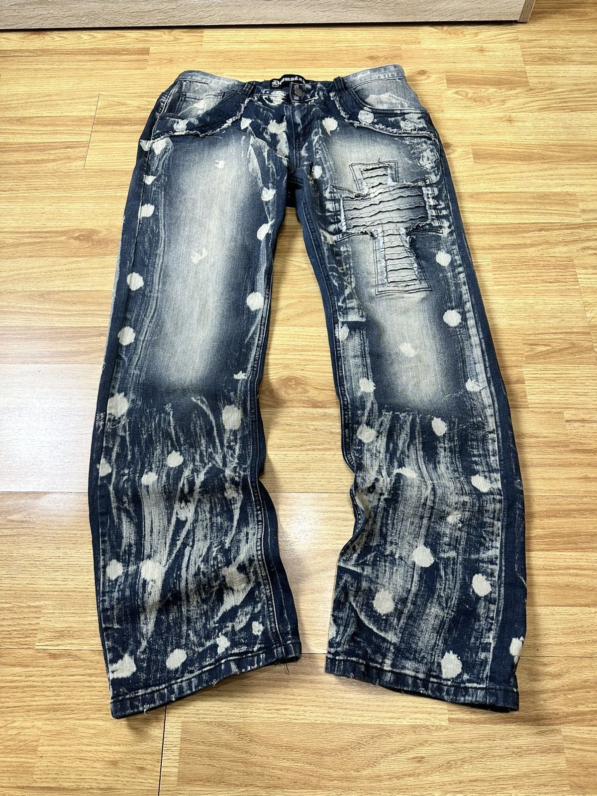 If Six Was Nine 🔥 Doomsday Opium Y2K Hysteric Glamour Denim Pants Ed Hardy Size US 34 / EU 50 - 3 Thumbnail