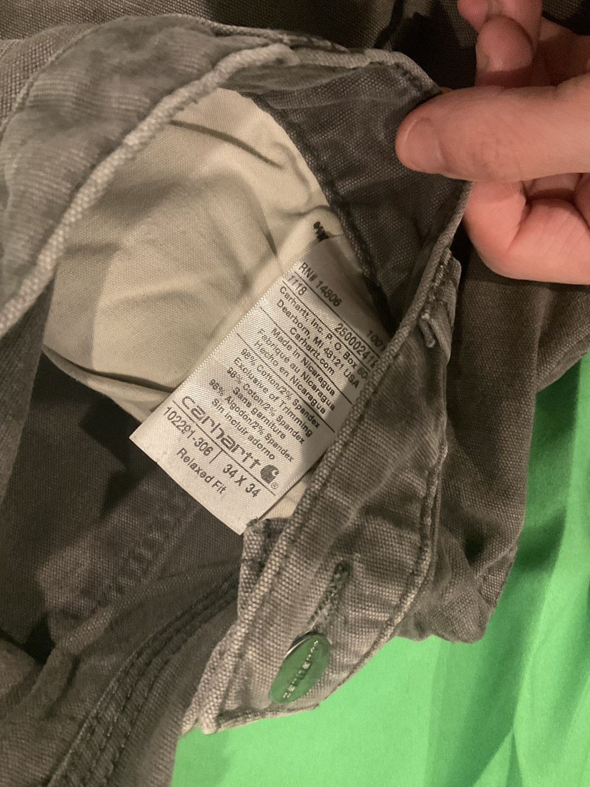 Carhartt × Vintage Vintage Carhartt Grey cargo pants Size US 34 / EU 50 - 2 Thumbnail