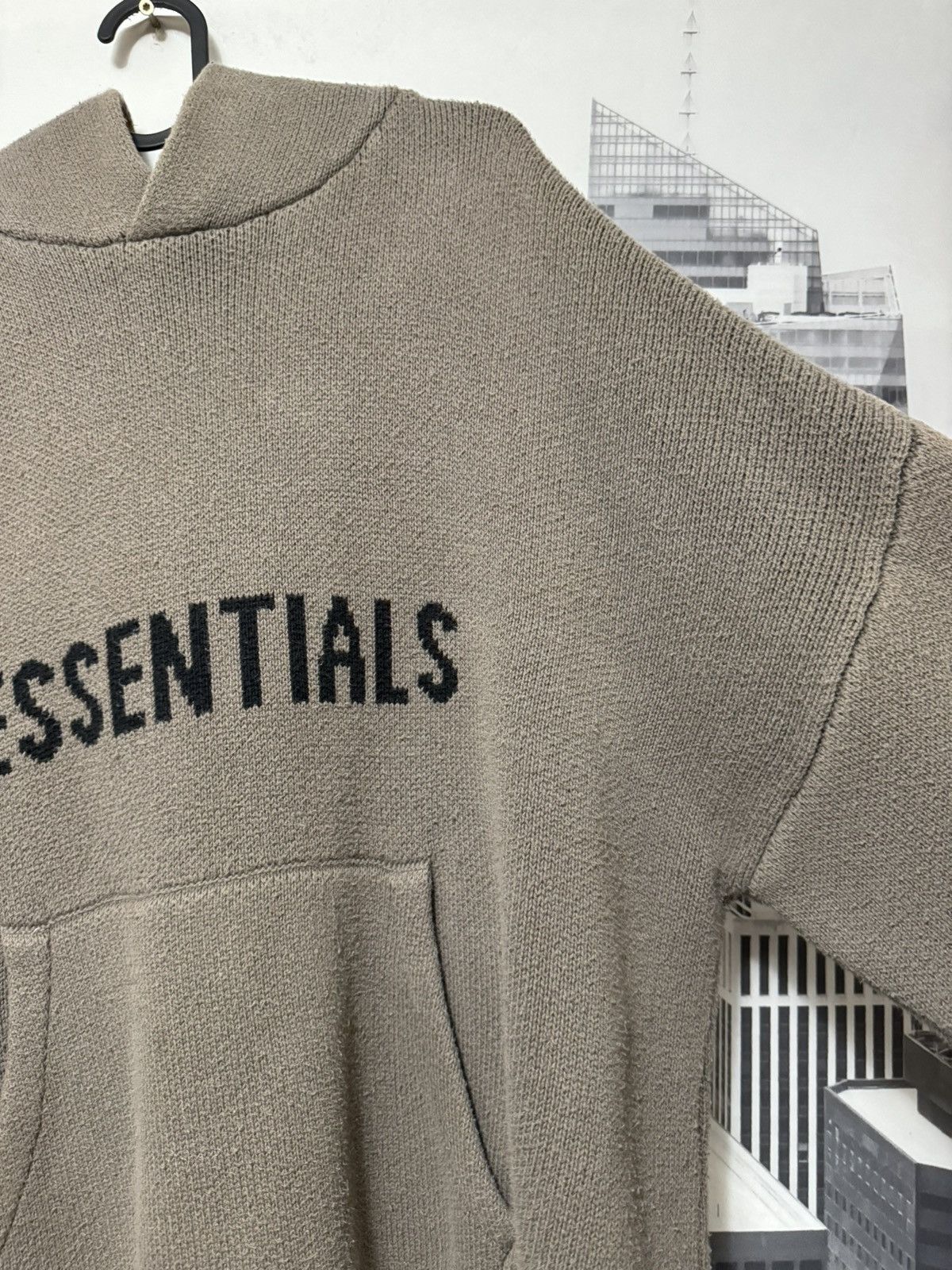 Fear of God 🔥Fear of God Essentials Knit Pullover Hoodie Taupe SZ Small Size US S / EU 44-46 / 1 - 4 Thumbnail
