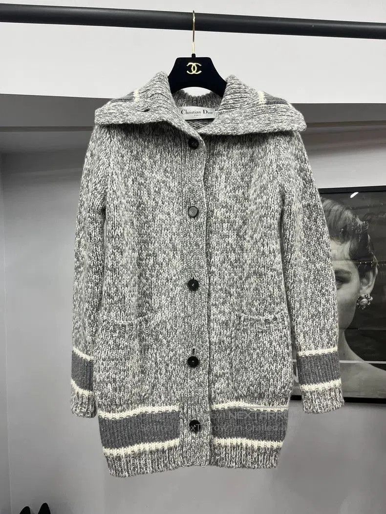 Dior Dior Gray Collar Knit Cardigan. Size US M / EU 48-50 / 2 - 1 Thumbnail
